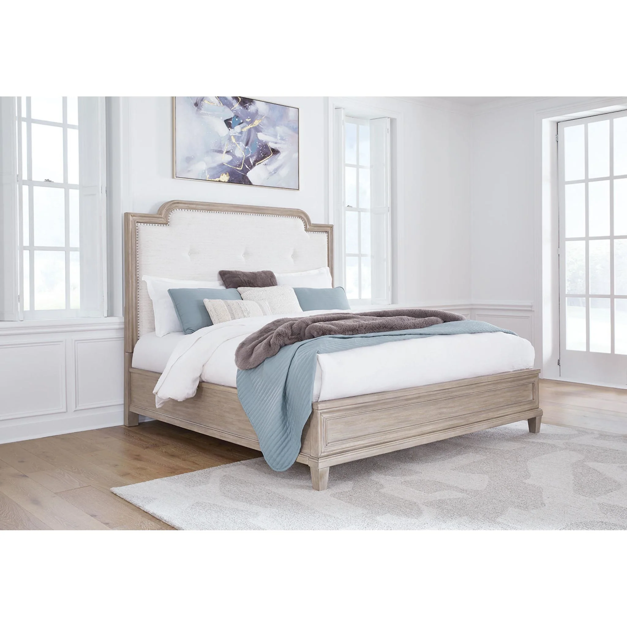 Jorlaina-Exclusive 5 Piece Upholstered Bedroom - Image 50