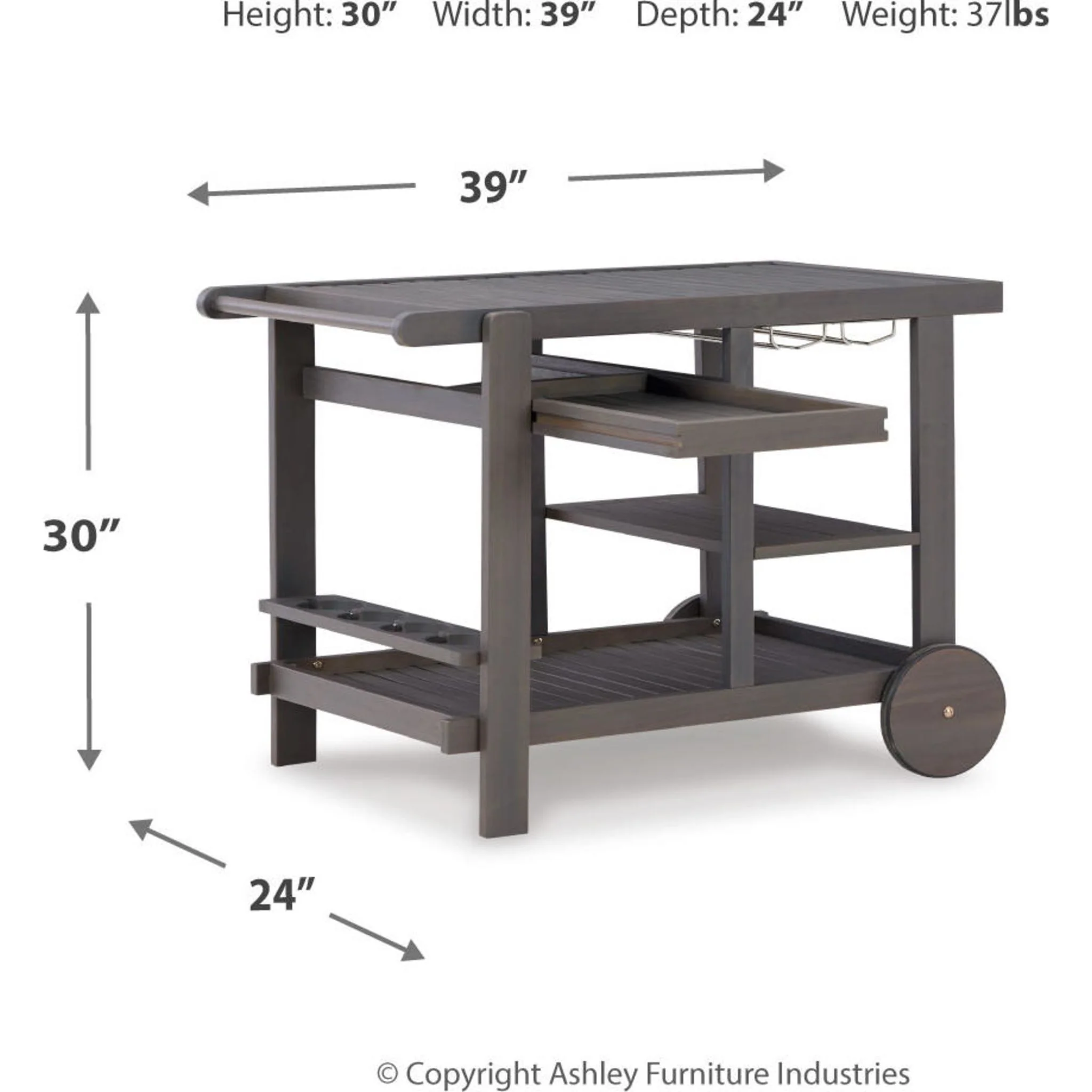 Kailani Outdoor Serving Cart - Image 8