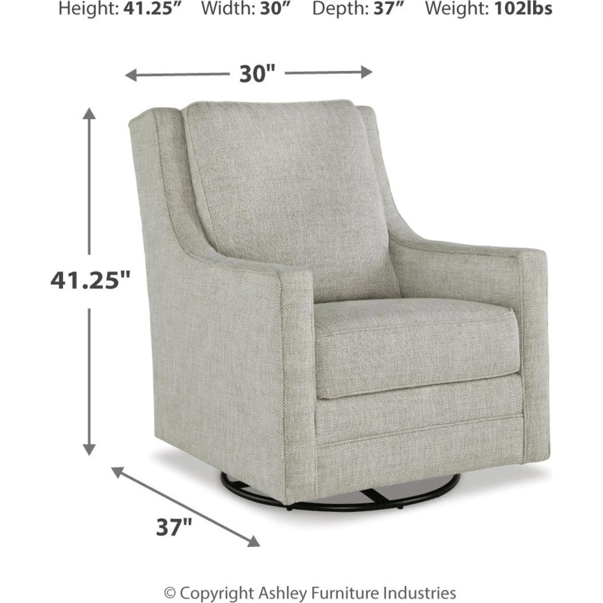 Kambria Swivel Glider Accent Chair - Image 6