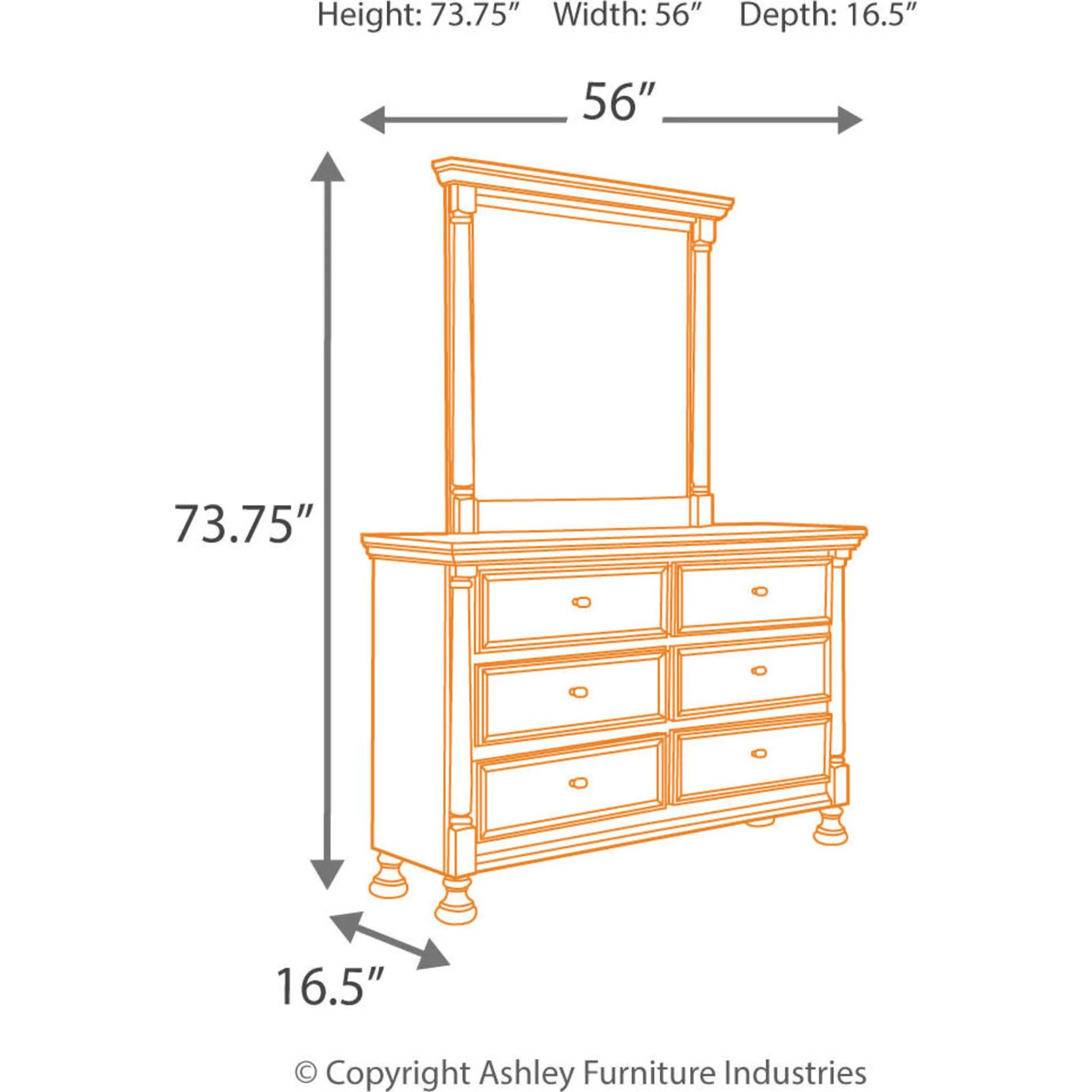 Kaslyn Dresser and Mirror - Image 13