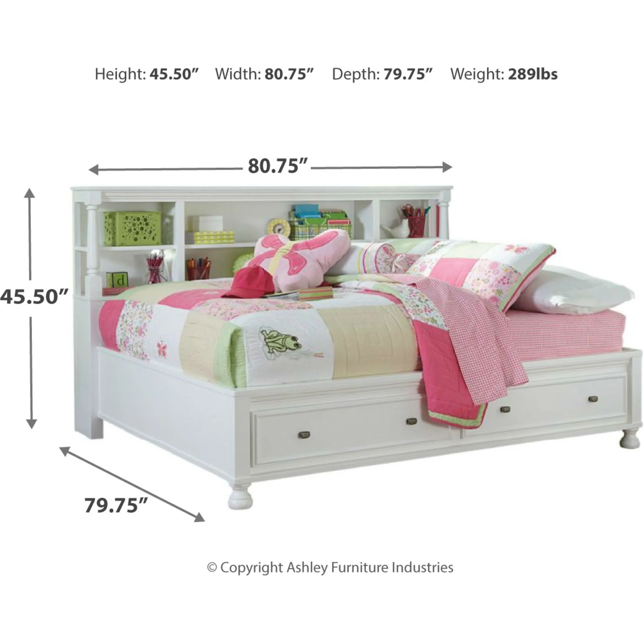 Kaslyn Full Storage Bed w/Bookcase HDBD - Image 4