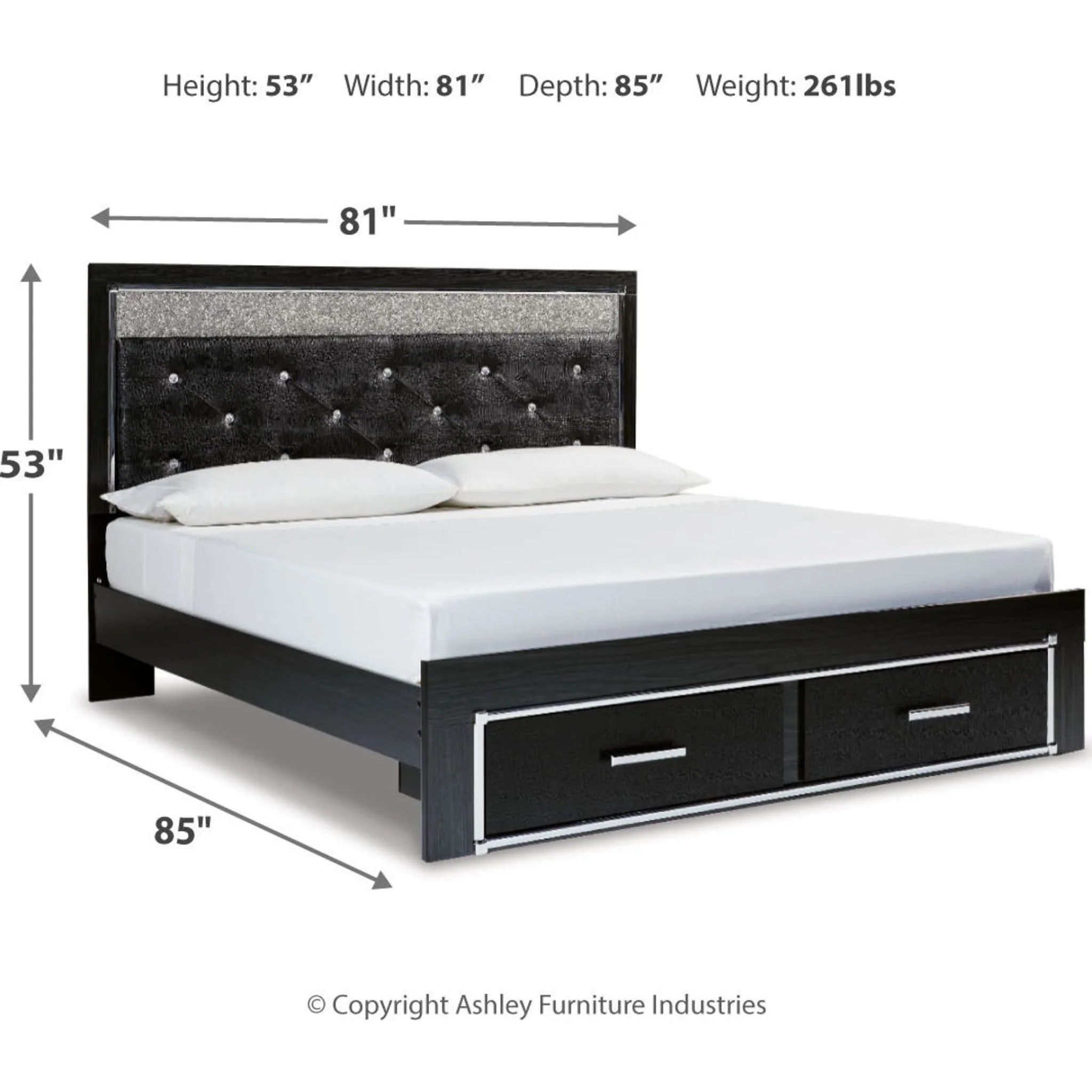 Kaydell 5 Piece Platform Storage Bedroom - Image 41
