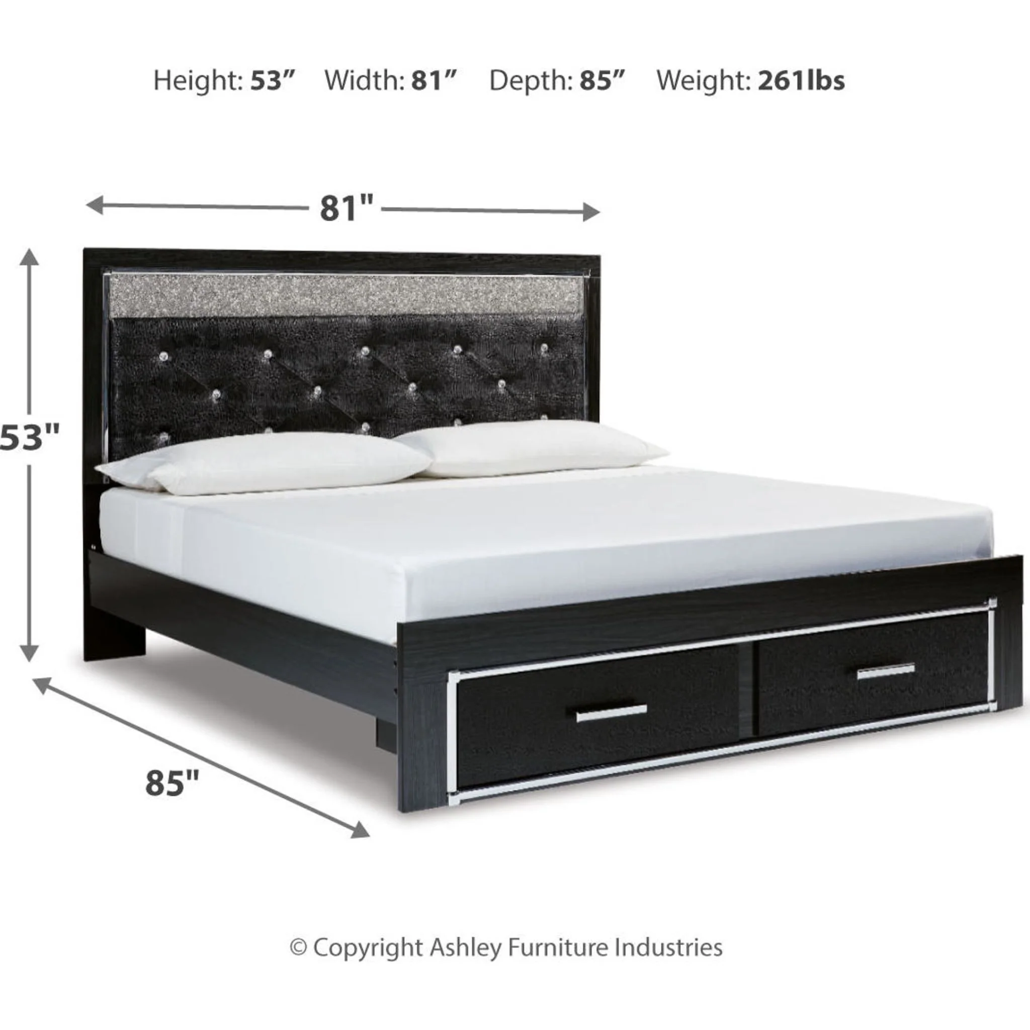 Kaydell 5 Piece Platform Storage Bedroom - Image 58