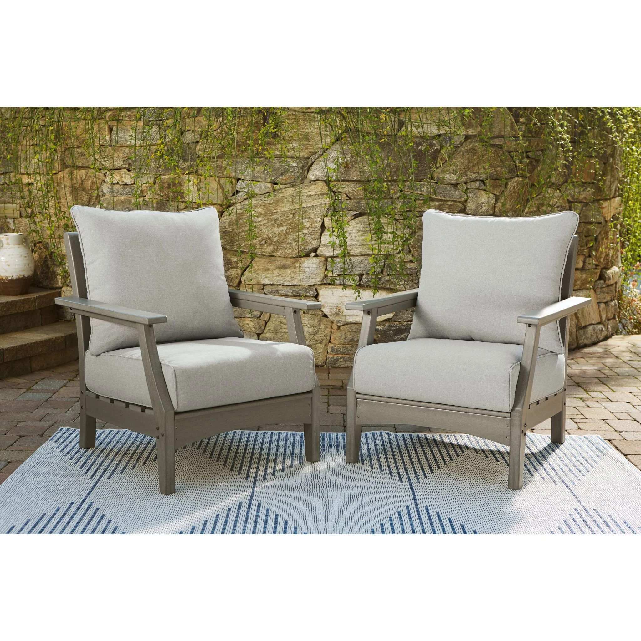 Visola Outdoor Chair with Cushion (set of 2) - Image 2