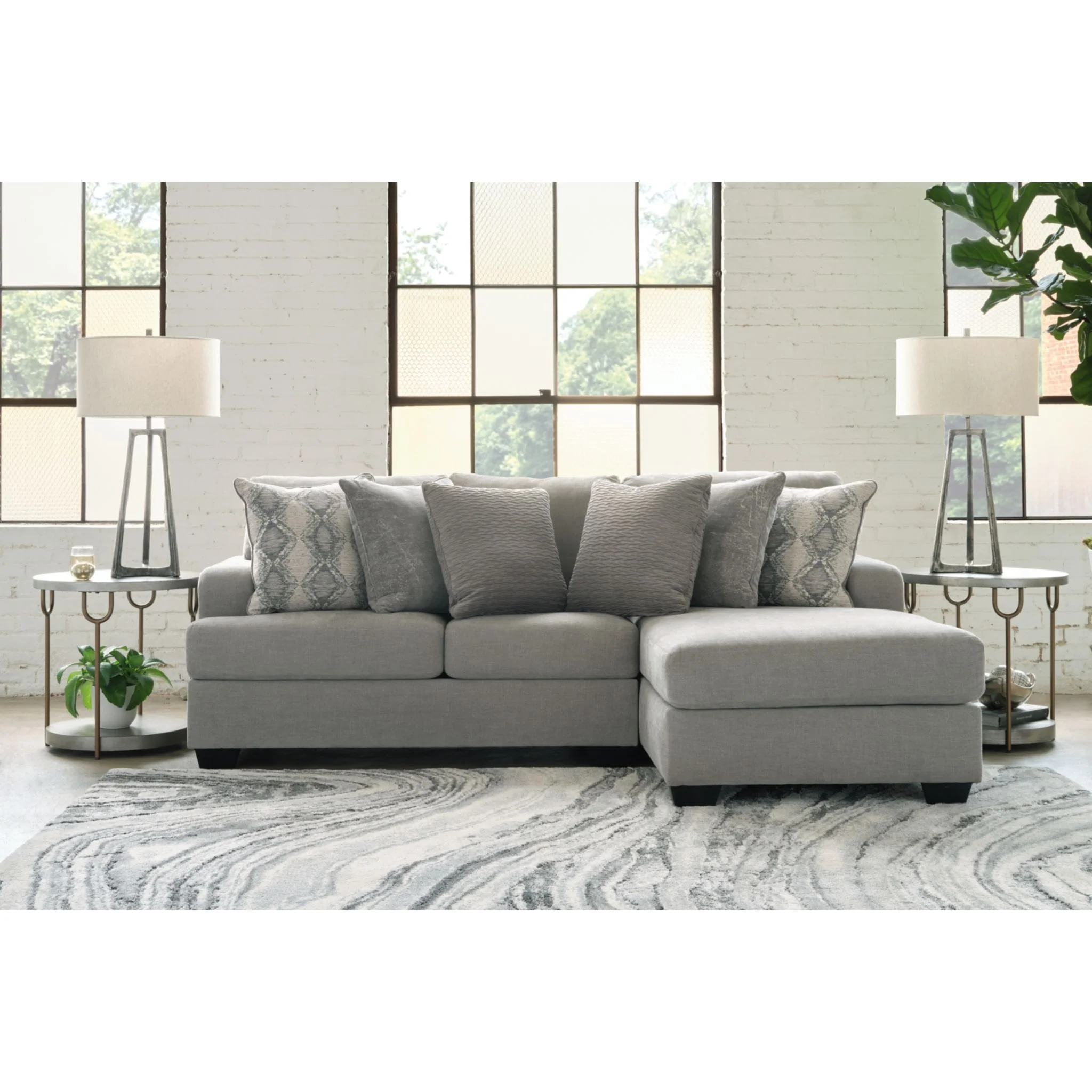 Keener-Exclusive 2 Piece Sofa Chaise - Image 2