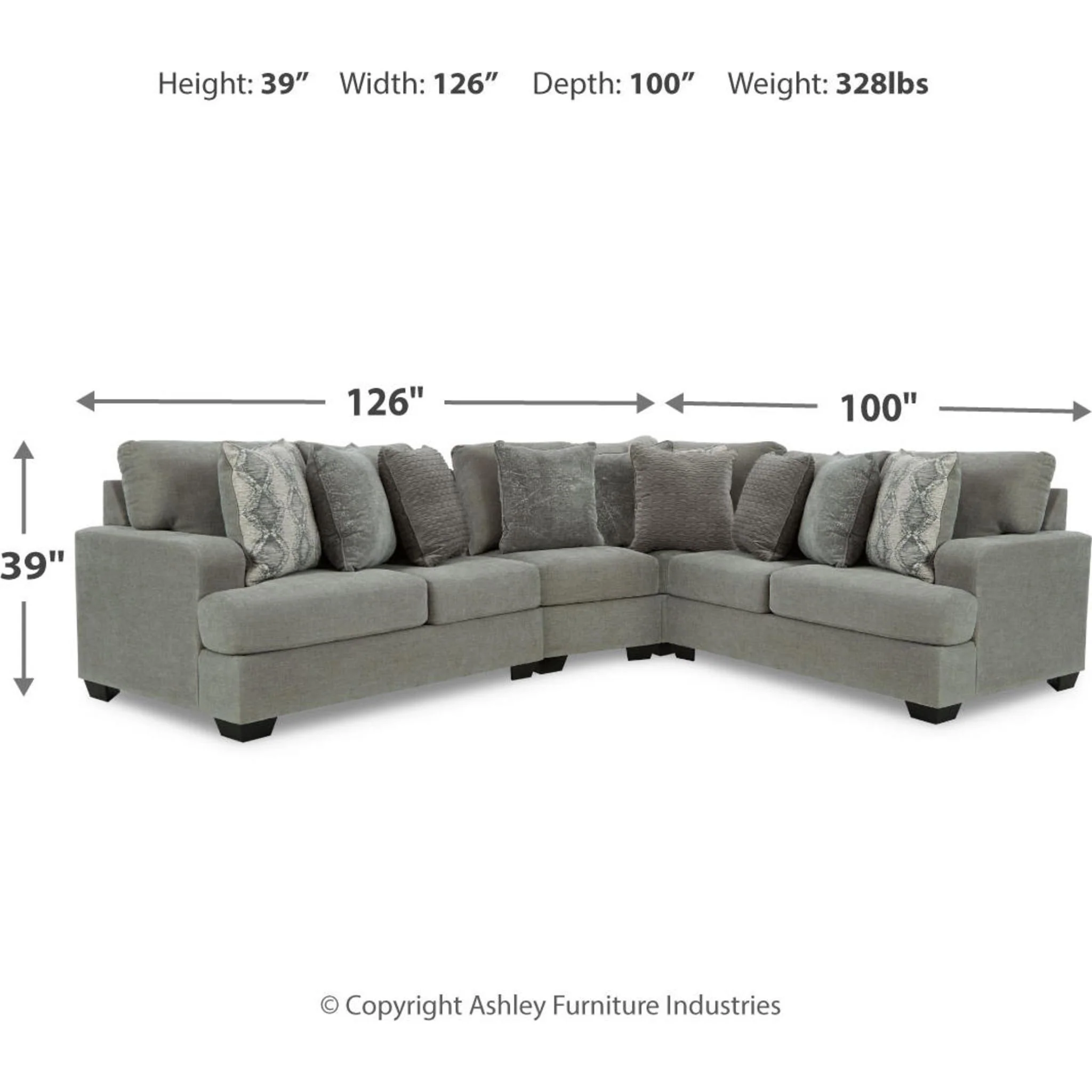 Keener-Exclusive 4 Piece Sectional - Image 6