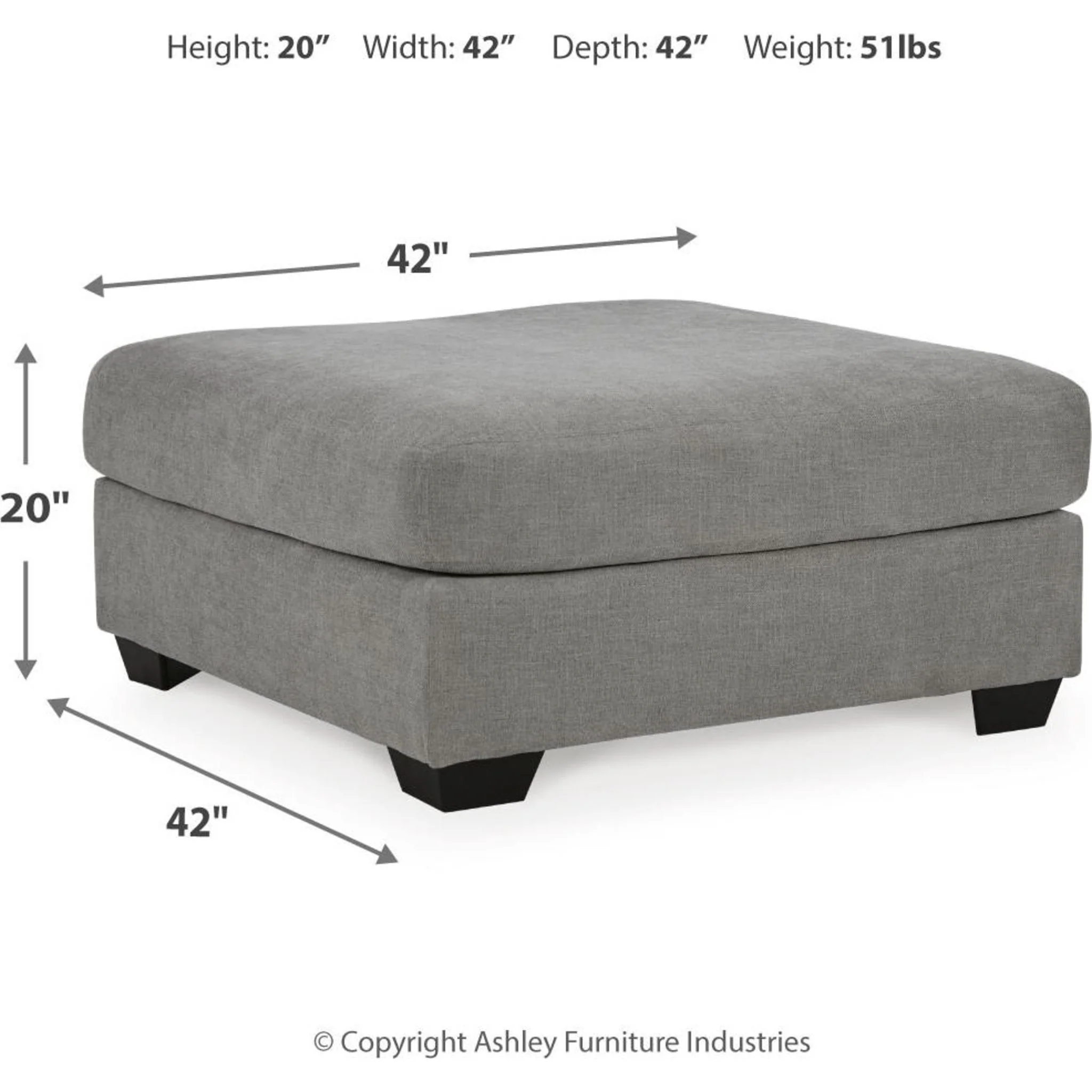 Keener-Exclusive Oversized Accent Ottoman - Image 4