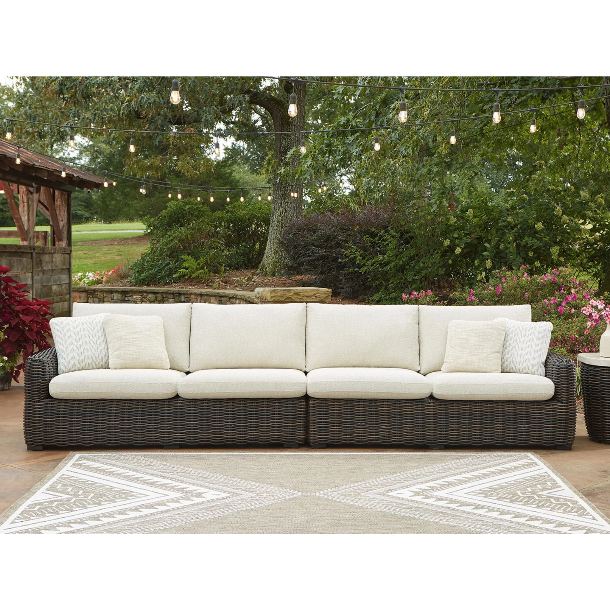 Kimora Outdoor Modular Left and Right Arm Loveseat with Cushion - Image 2