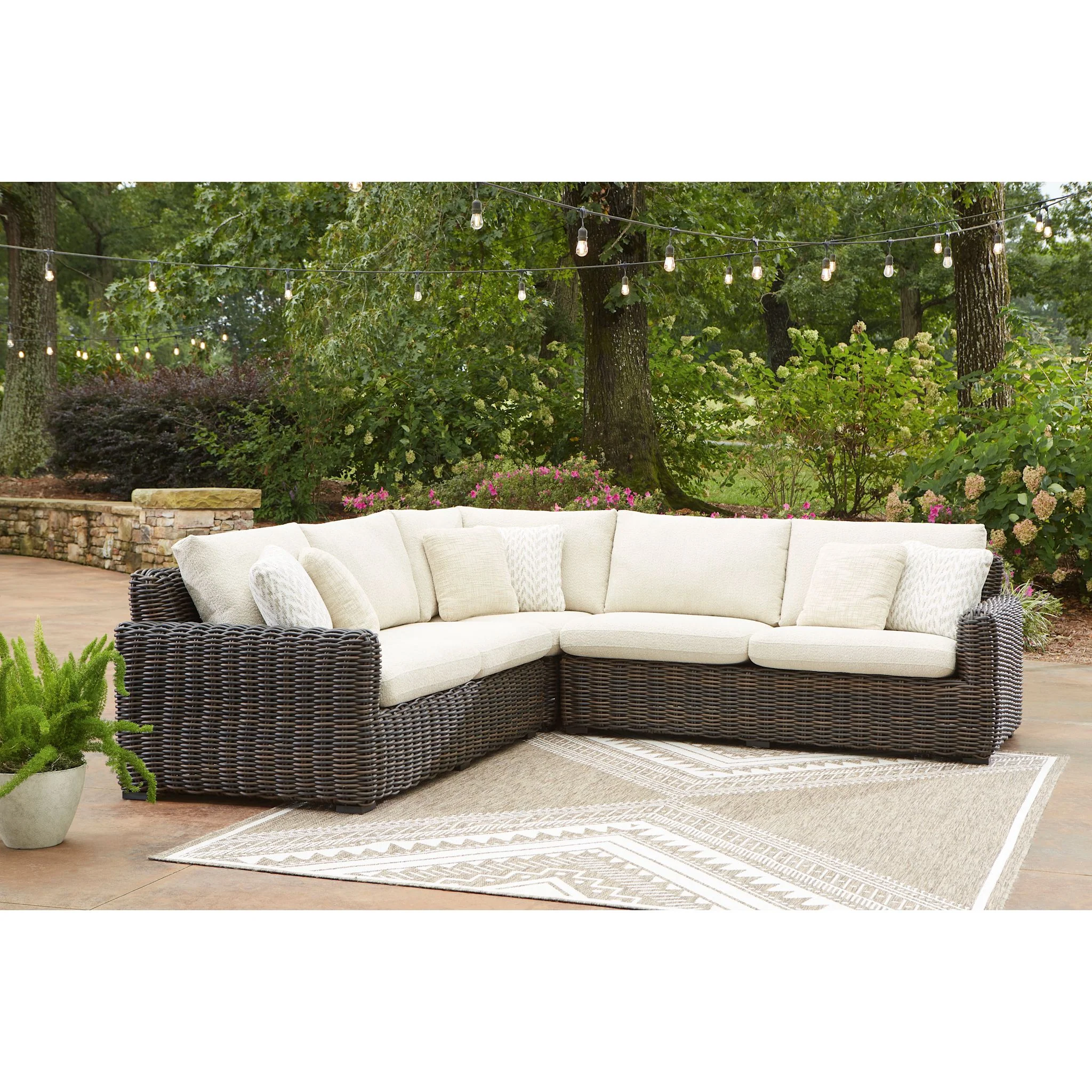 Kimora Outdoor Modular Left and Right Arm Loveseat with Cushion - Image 5