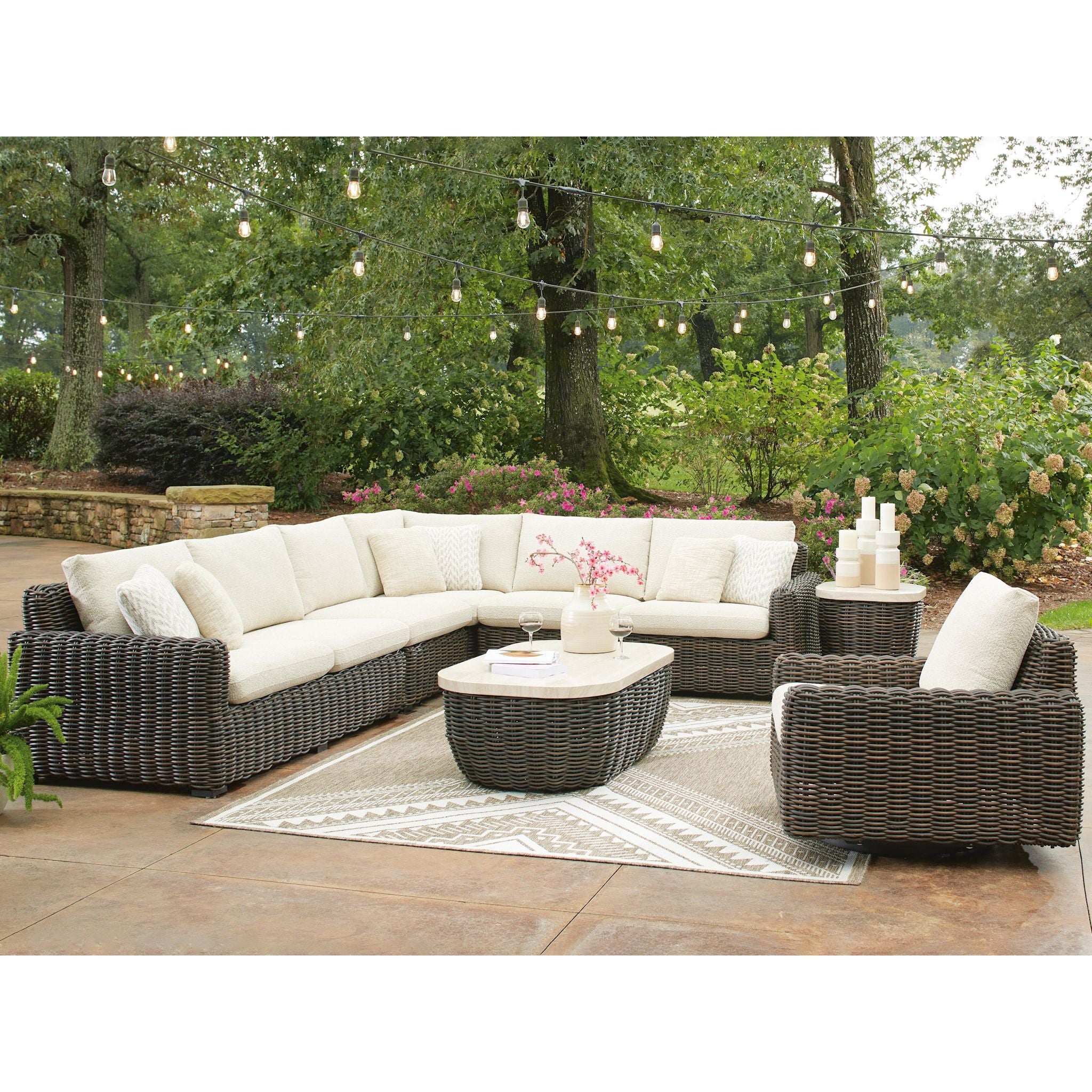 Kimora 4 Piece Outdoor Modular Sectional - Image 11