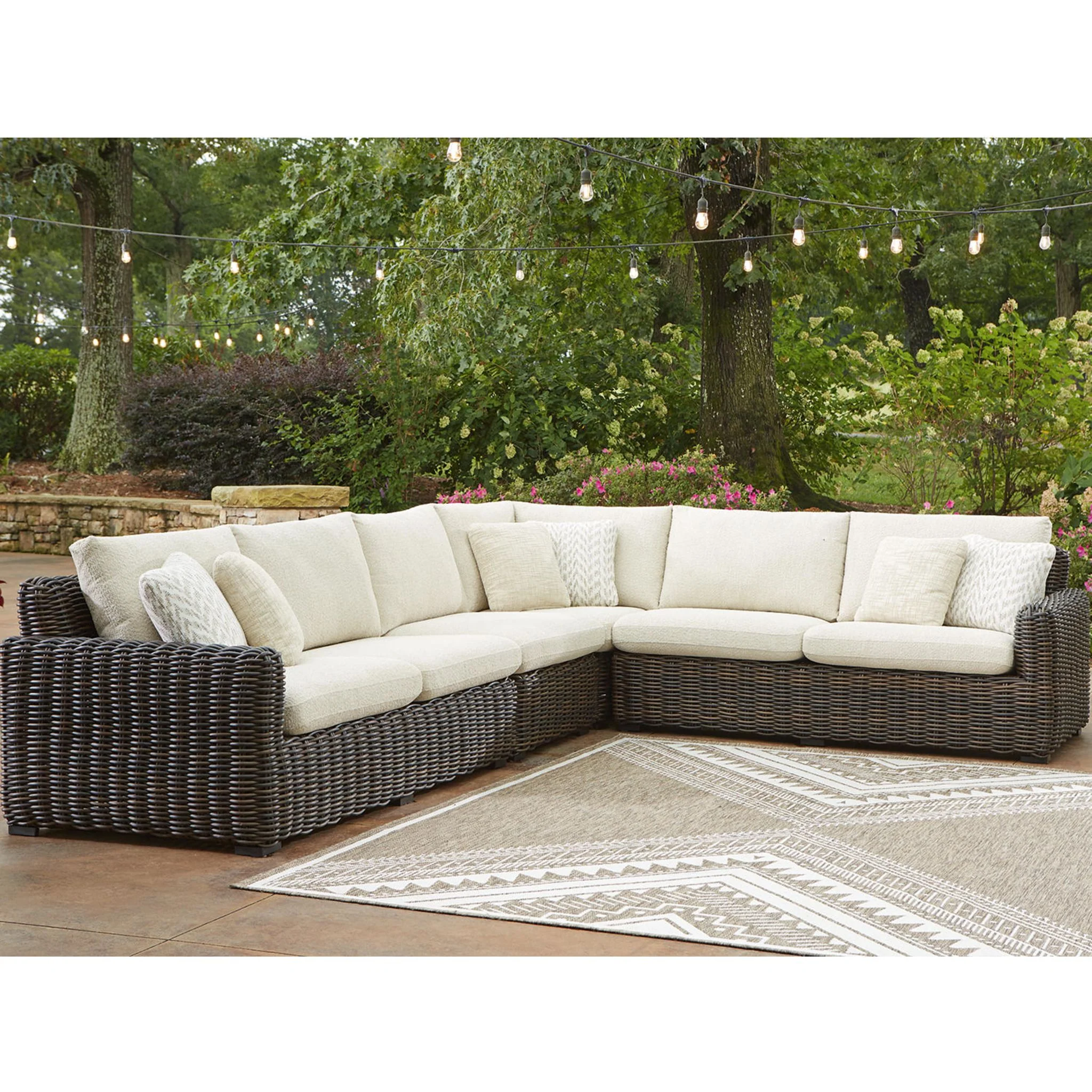 Kimora 4 Piece Outdoor Modular Sectional - Image 2