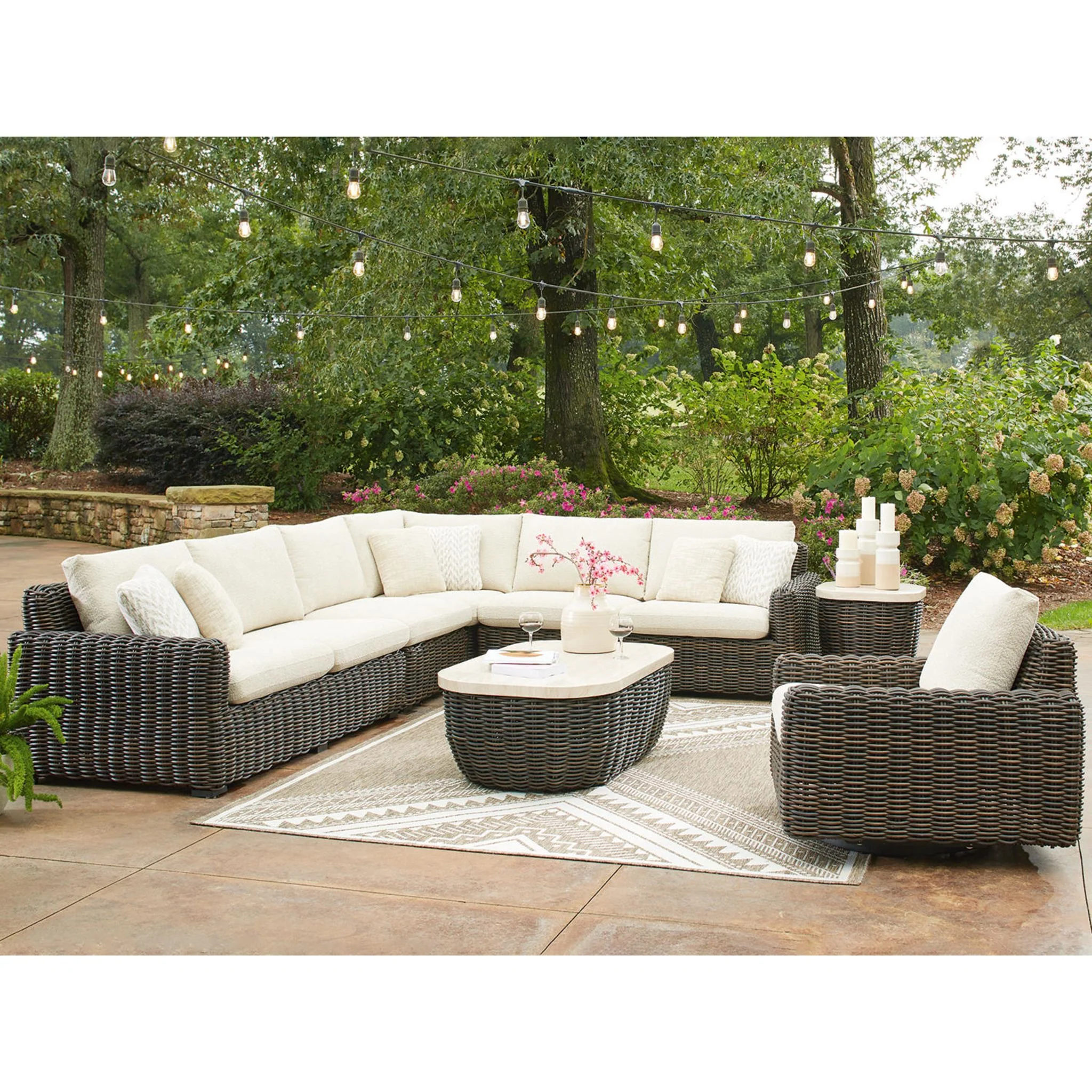 Kimora 4 Piece Outdoor Modular Sectional - Image 5