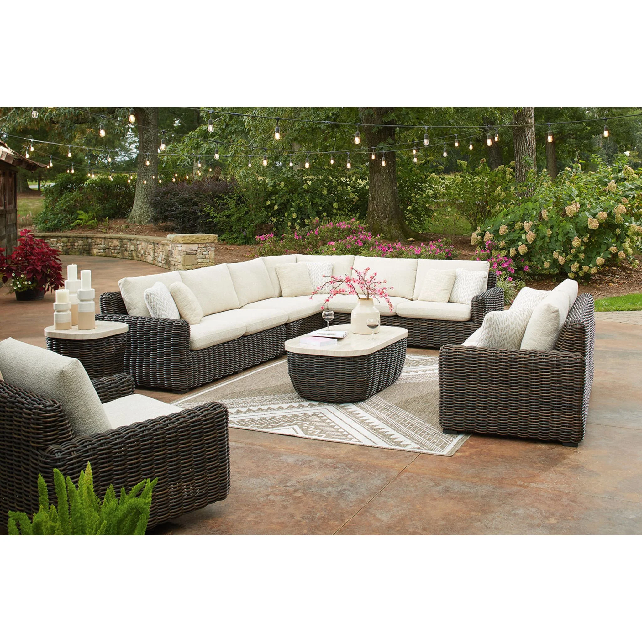 Kimora 4 Piece Outdoor Modular Sectional - Image 6