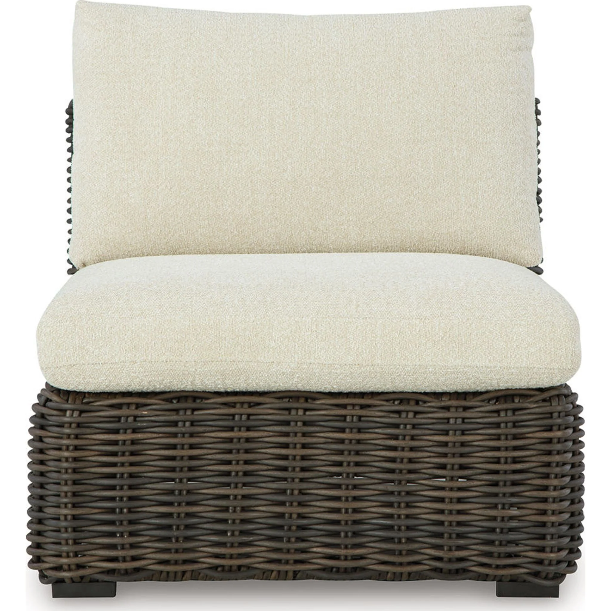 Kimora Outdoor Modular Armless Chair with Cushion - Image 3