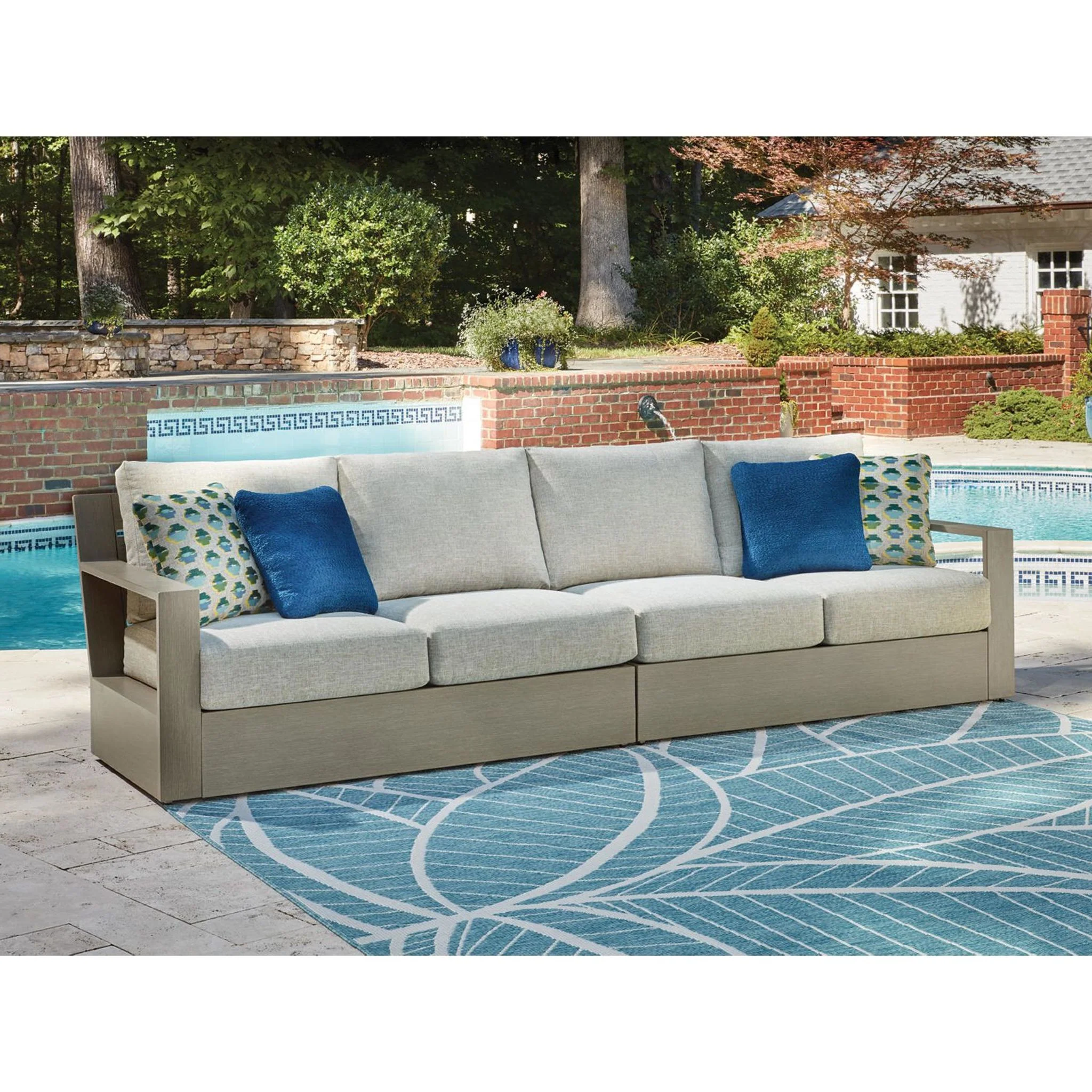 Kimpton Isle Outdoor Modular Left and Right Arm Loveseat with Cushion - Image 2