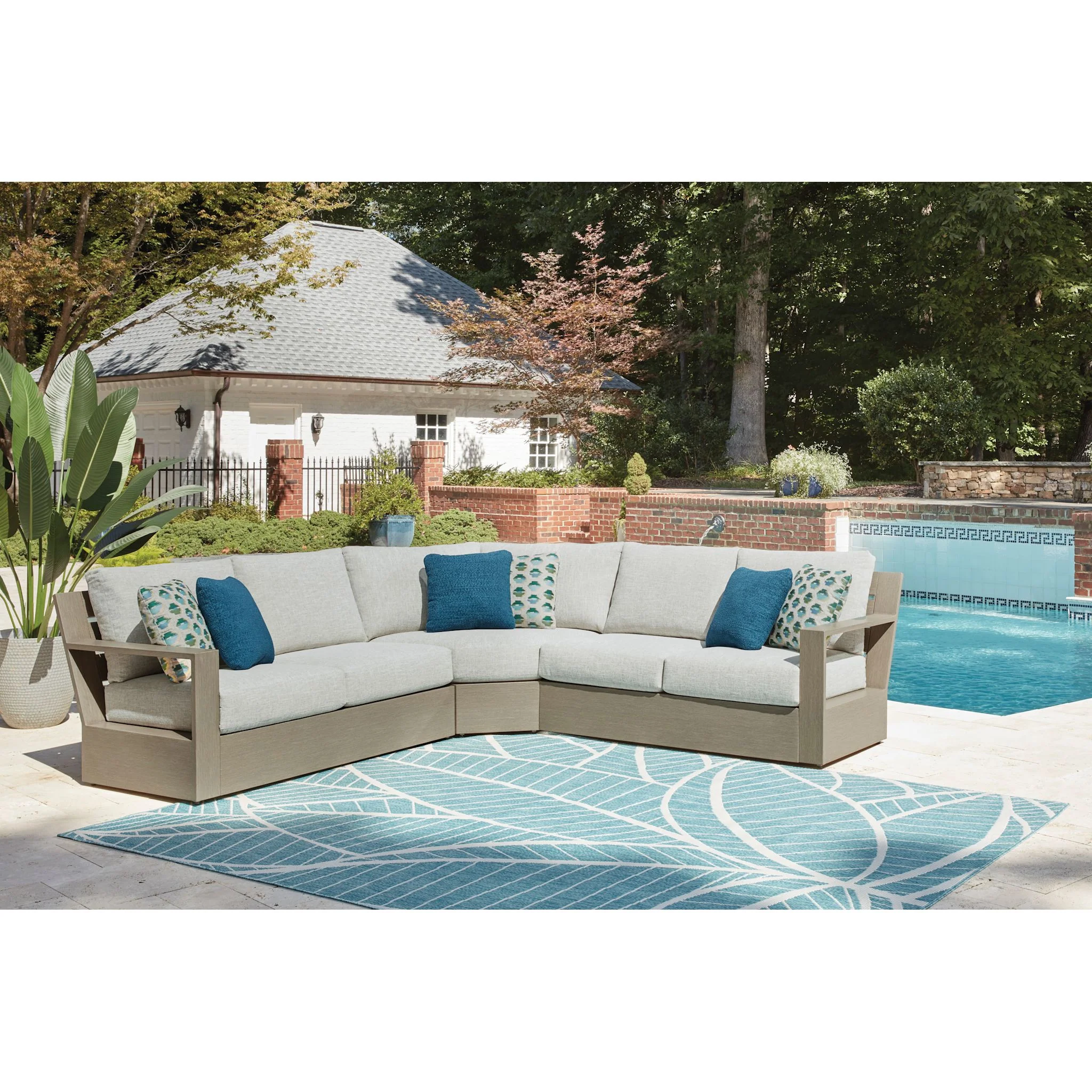Kimpton Isle Outdoor Modular Left and Right Arm Loveseat with Cushion - Image 5