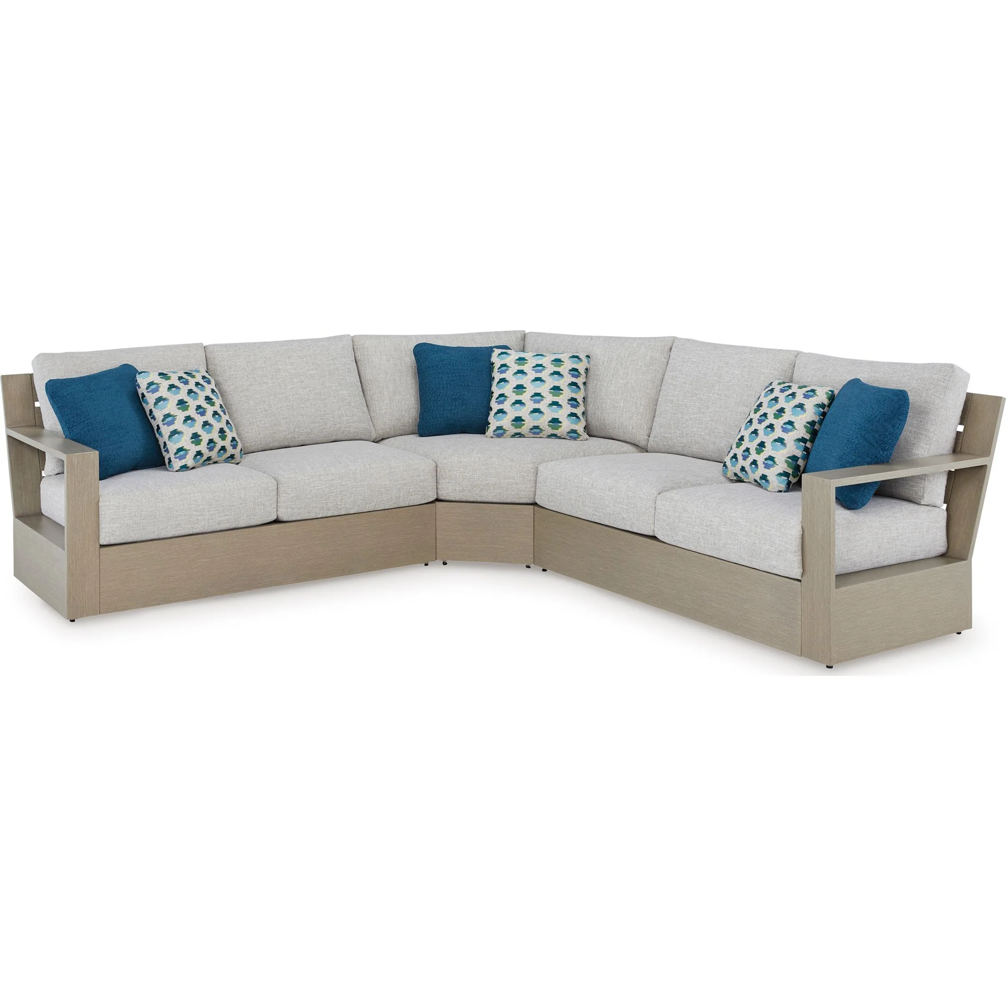 Kimpton Isle Outdoor Modular Corner Chair with Cushion - Image 4