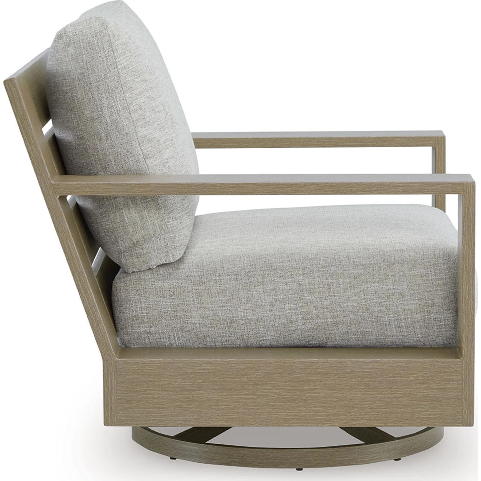 Kimpton Isle Outdoor Swivel Lounge Chair with Cushion - Image 6