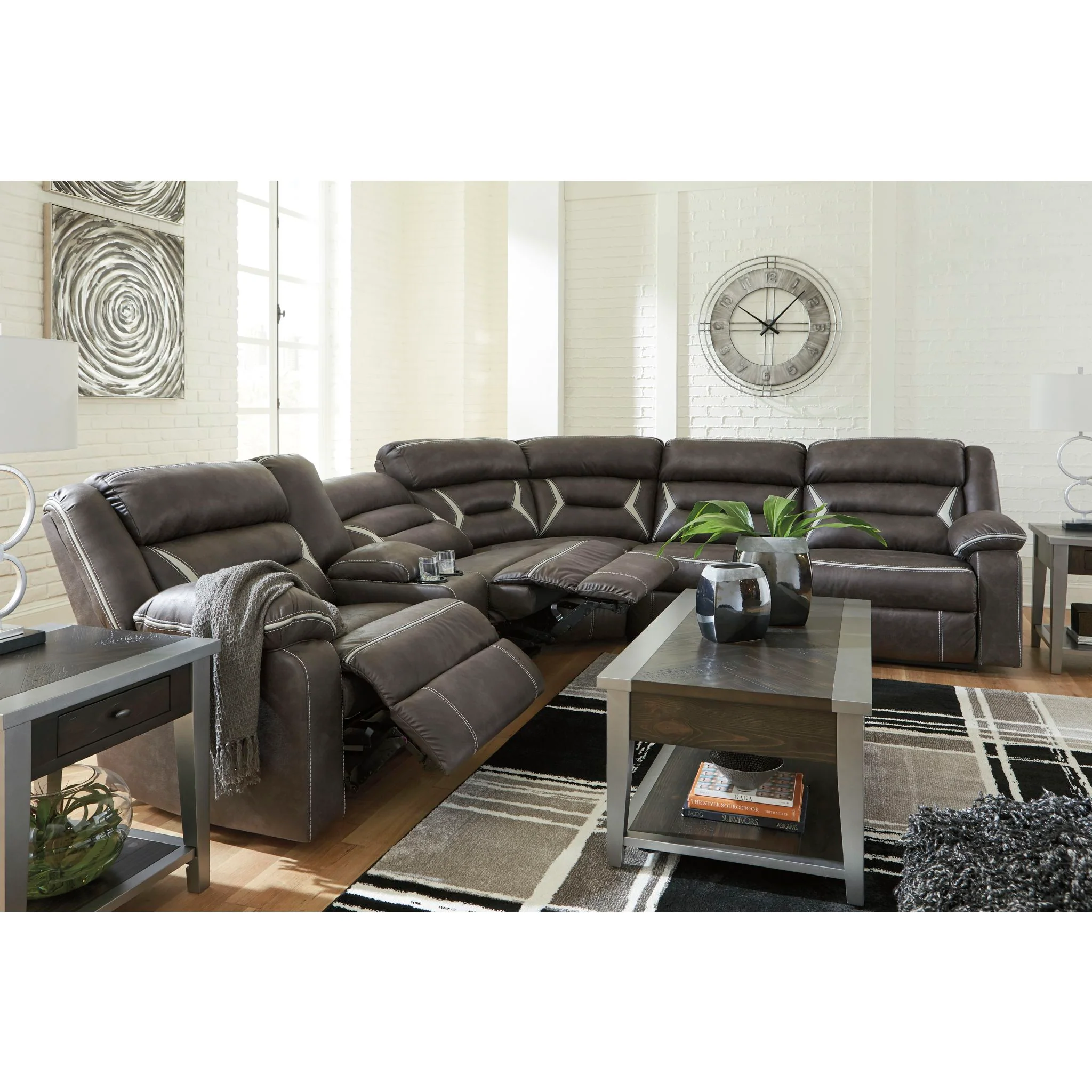 Kincord 2 Piece Power Reclining Sofa Console - Image 2