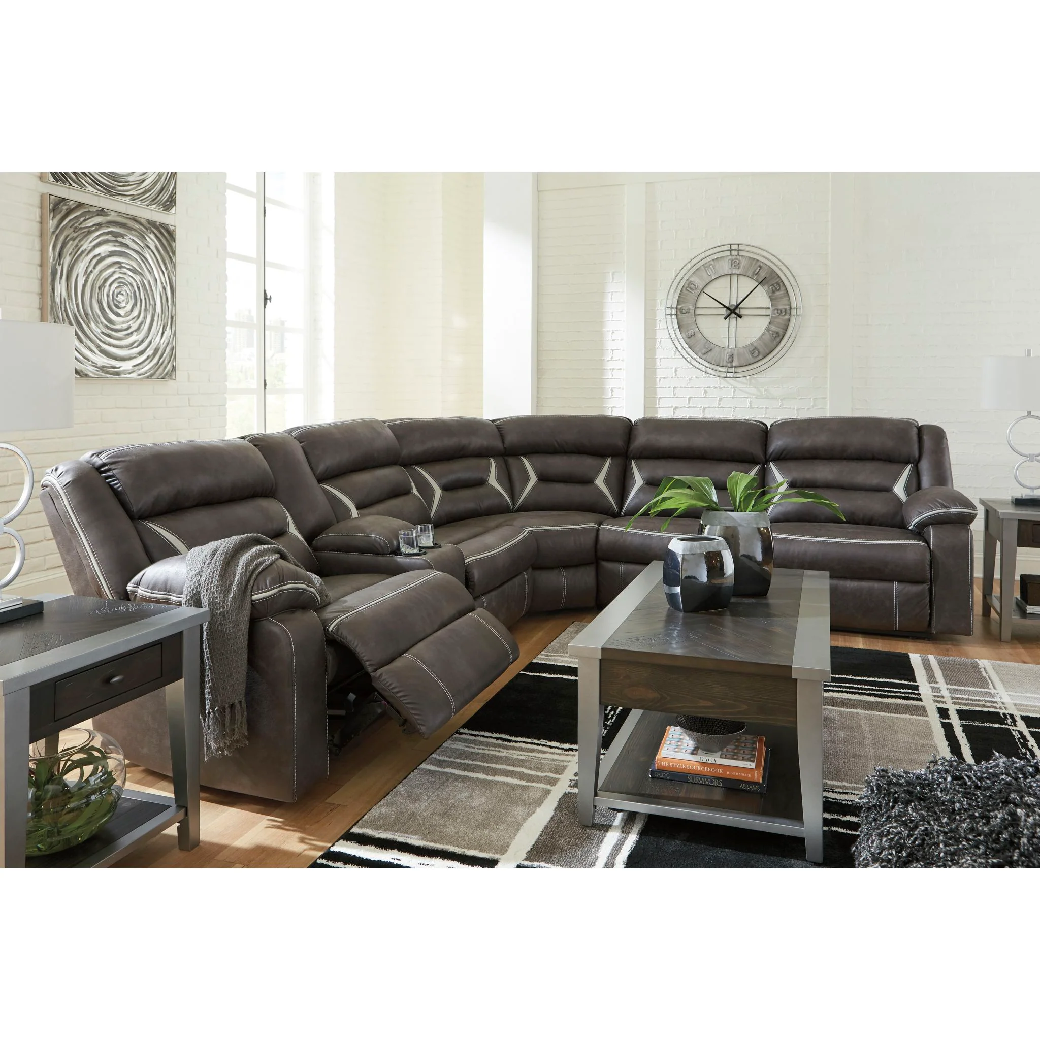 Kincord 2 Piece Power Reclining Sofa Console - Image 3