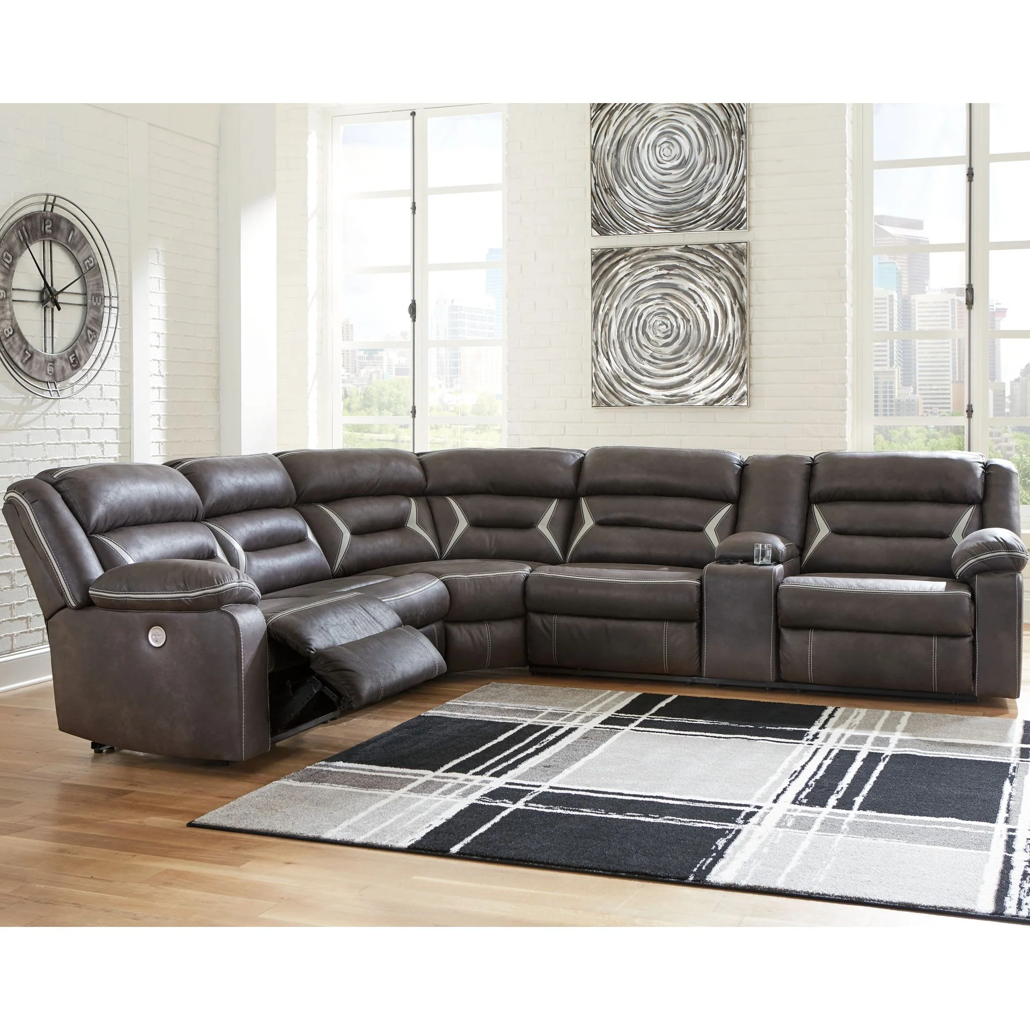 Kincord 4 Piece Reclining Sectional - Image 2