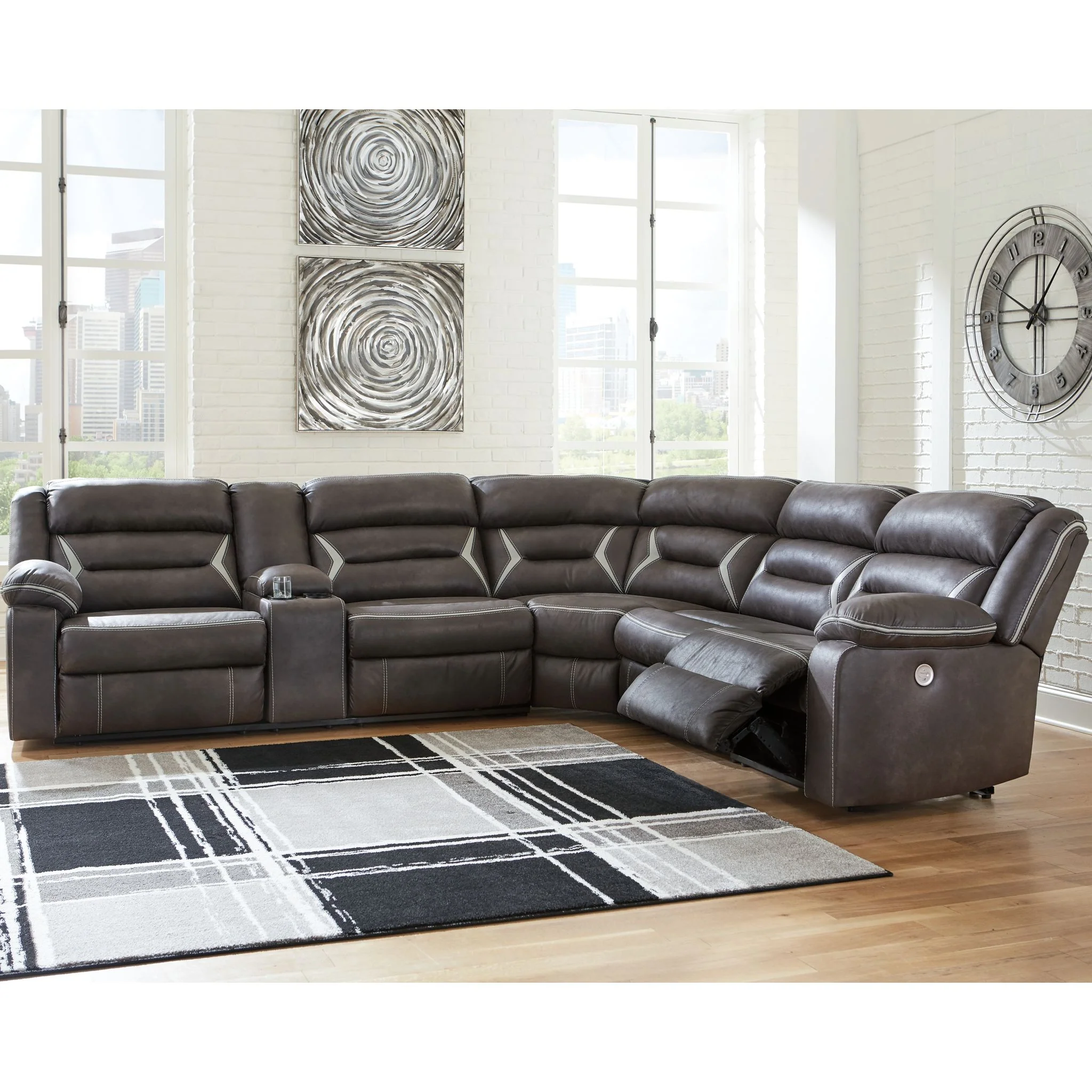 Kincord 4 Piece Reclining Sectional - Image 2