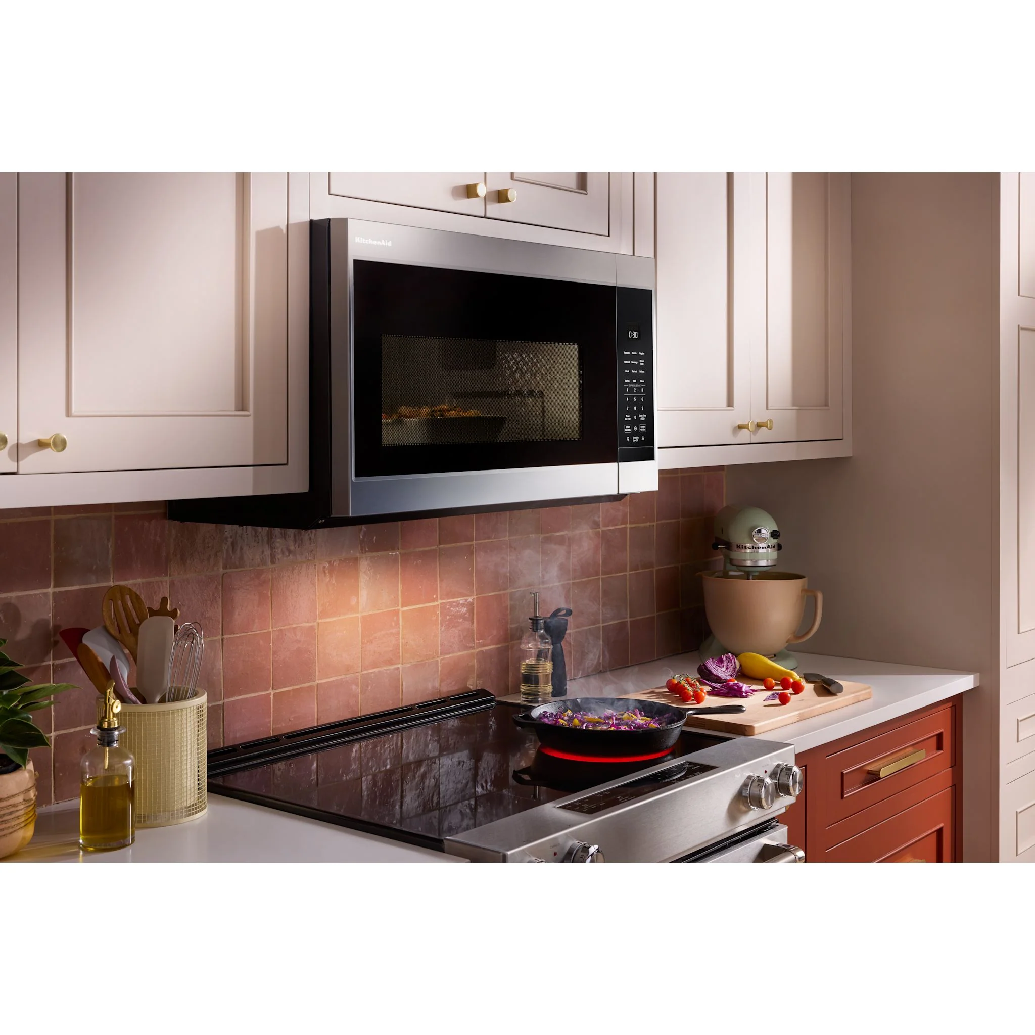 KitchenAid 1.9cu ft Over The Range Microwave with Print Shield -PrintShield Stainless (YKMMS130RPS) - Image 5