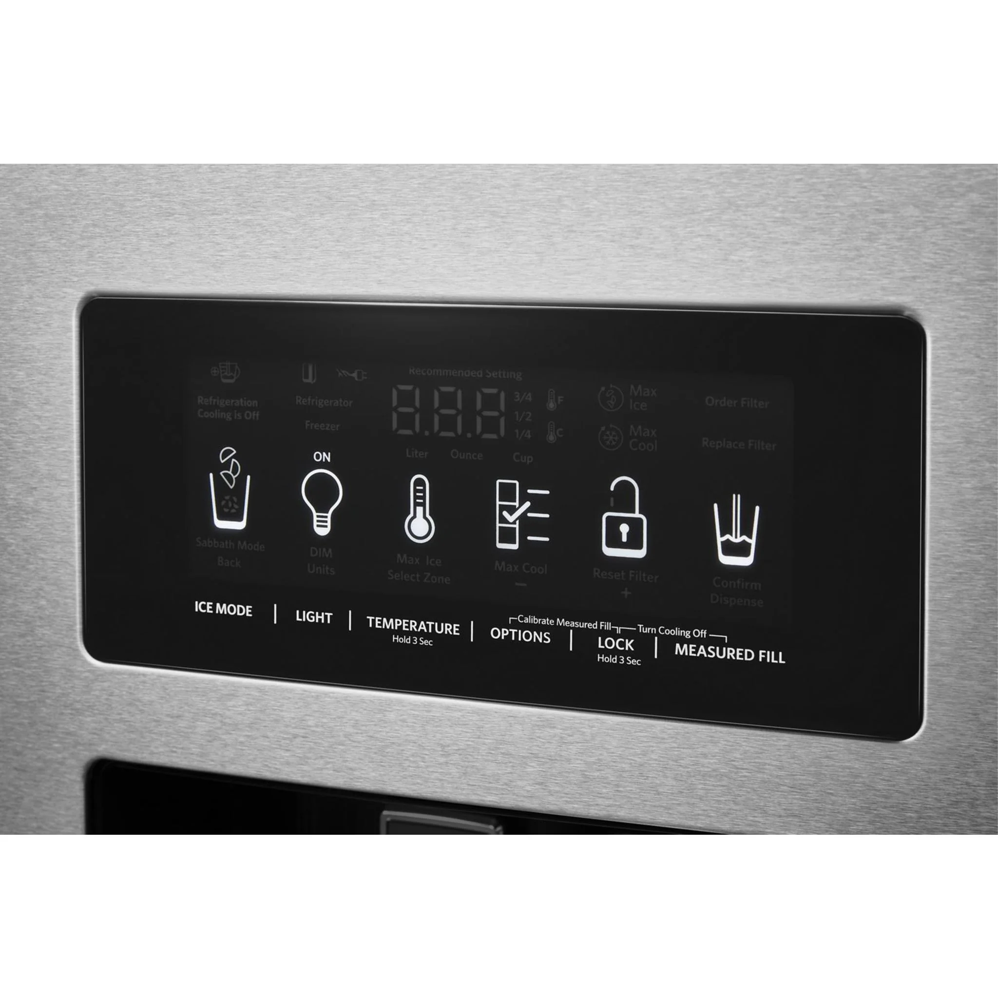 KitchenAid  19.9 cu.. ft. Counter-Depth Side-by-Side Refrigerator with Exterior Ice and Water and PrintShield finish - Stainless Steel (KRSC700HPS) - Image 35