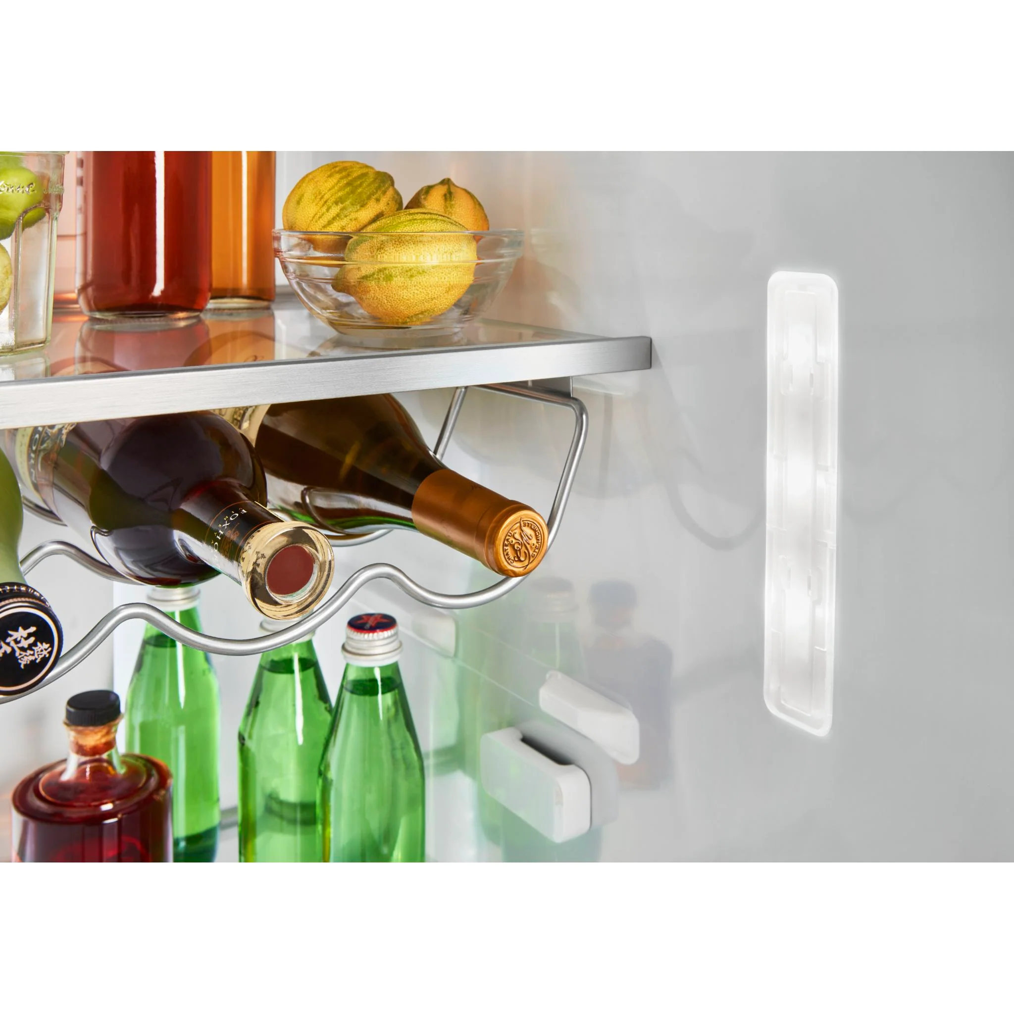 KitchenAid  19.9 cu.. ft. Counter-Depth Side-by-Side Refrigerator with Exterior Ice and Water and PrintShield finish - Stainless Steel (KRSC700HPS) - Image 7