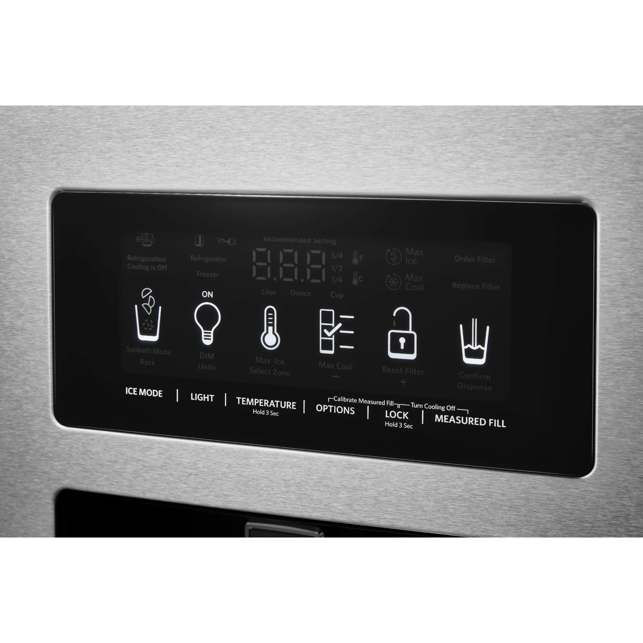 KitchenAid  19.9 cu.. ft. Counter-Depth Side-by-Side Refrigerator with Exterior Ice and Water and PrintShield finish - Stainless Steel (KRSC700HPS) - Image 9