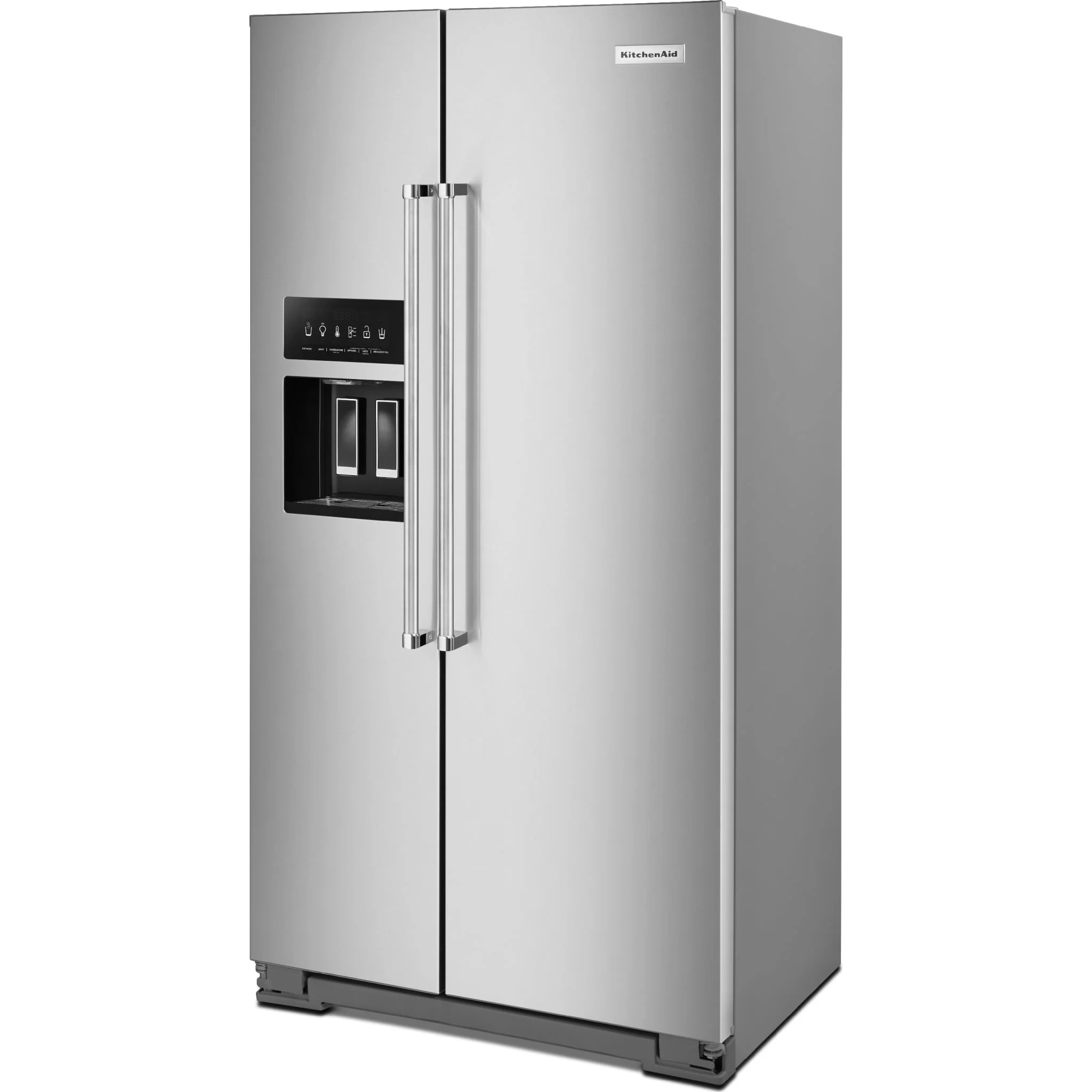 KitchenAid  22.6 cu.. ft. Counter-Depth Side-by-Side Refrigerator with Exterior Ice and Water and PrintShield finish -Stainless Steel  (KRSC703HPS) - Image 2