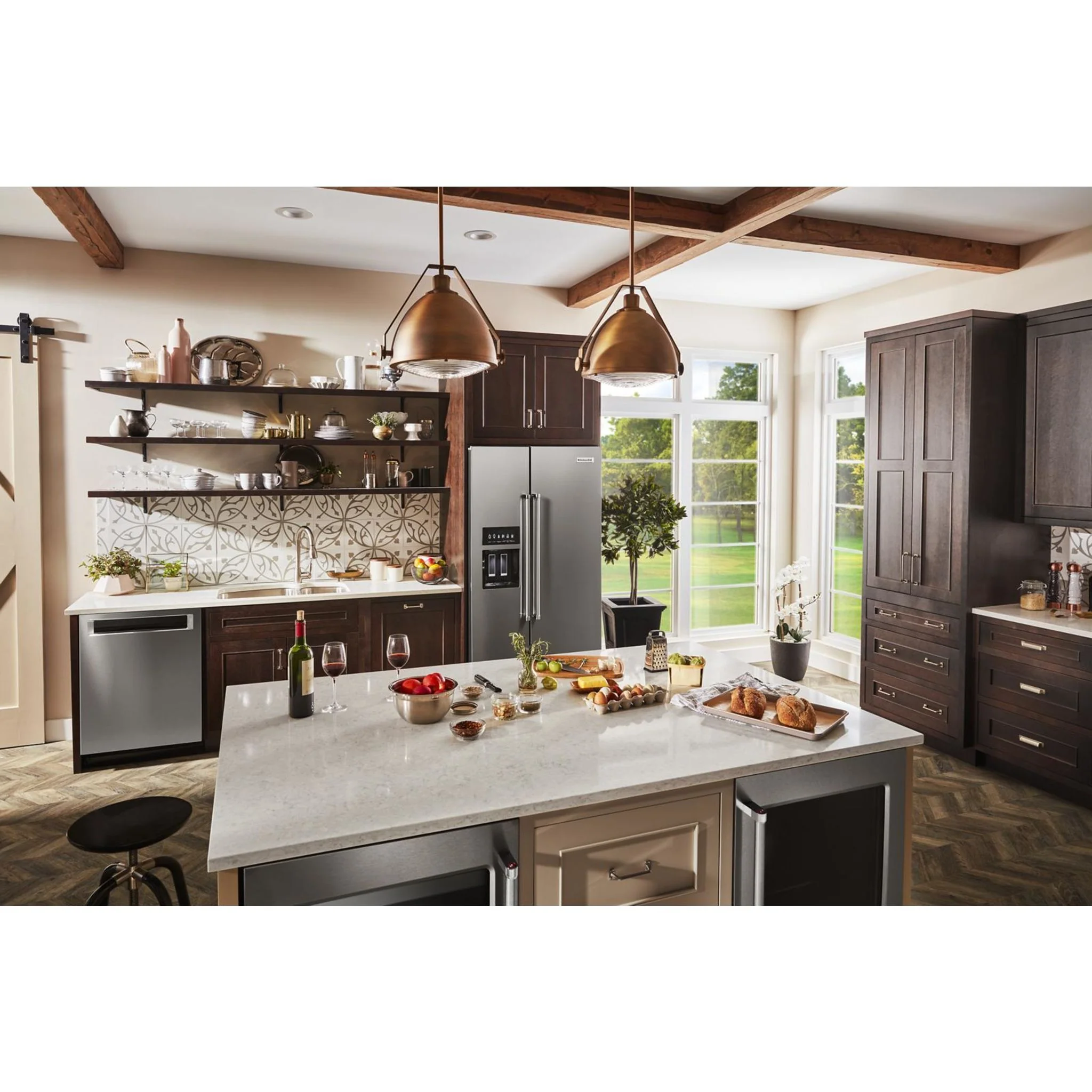 KitchenAid  22.6 cu.. ft. Counter-Depth Side-by-Side Refrigerator with Exterior Ice and Water and PrintShield finish -Stainless Steel  (KRSC703HPS) - Image 24