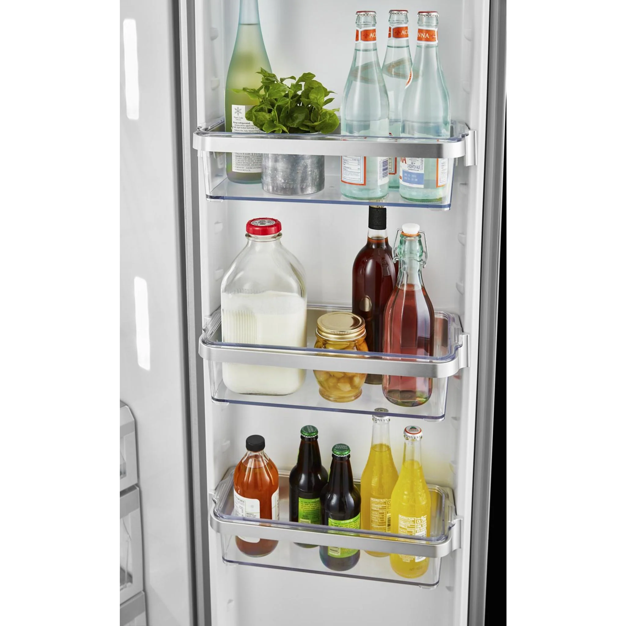 KitchenAid  22.6 cu.. ft. Counter-Depth Side-by-Side Refrigerator with Exterior Ice and Water and PrintShield finish -Stainless Steel  (KRSC703HPS) - Image 32