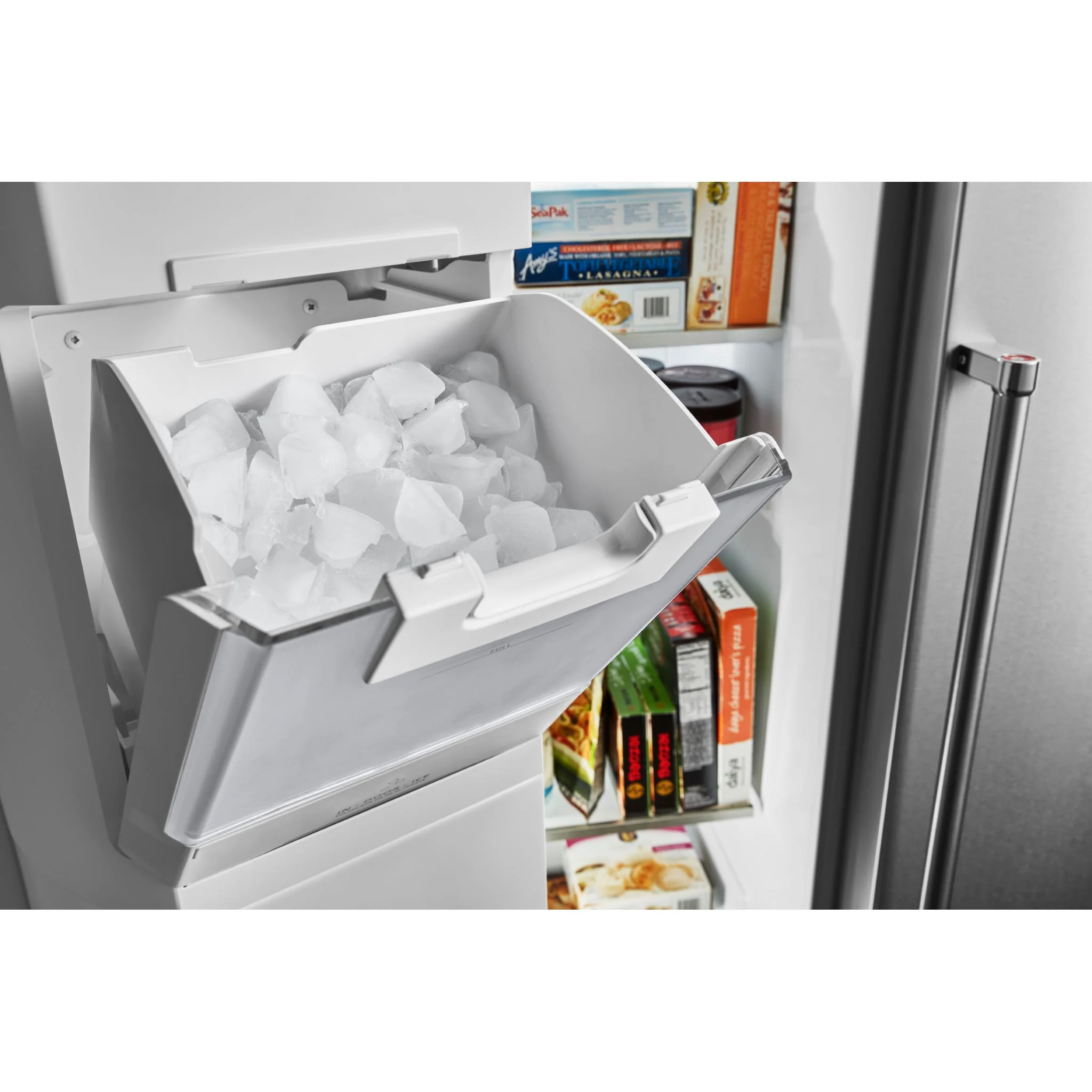 KitchenAid  22.6 cu.. ft. Counter-Depth Side-by-Side Refrigerator with Exterior Ice and Water and PrintShield finish -Stainless Steel  (KRSC703HPS) - Image 6