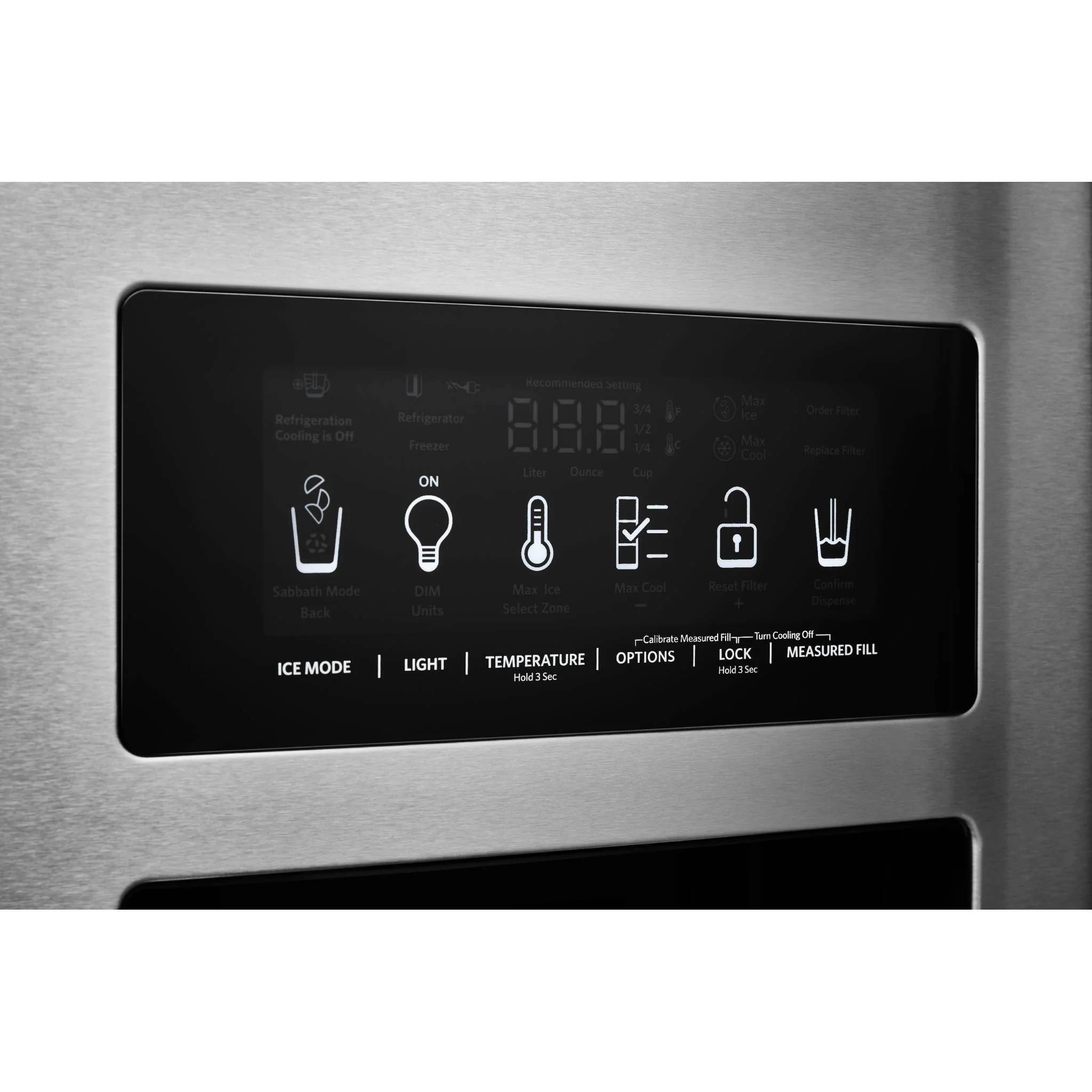 KitchenAid  22.6 cu.. ft. Counter-Depth Side-by-Side Refrigerator with Exterior Ice and Water and PrintShield finish -Stainless Steel  (KRSC703HPS) - Image 9