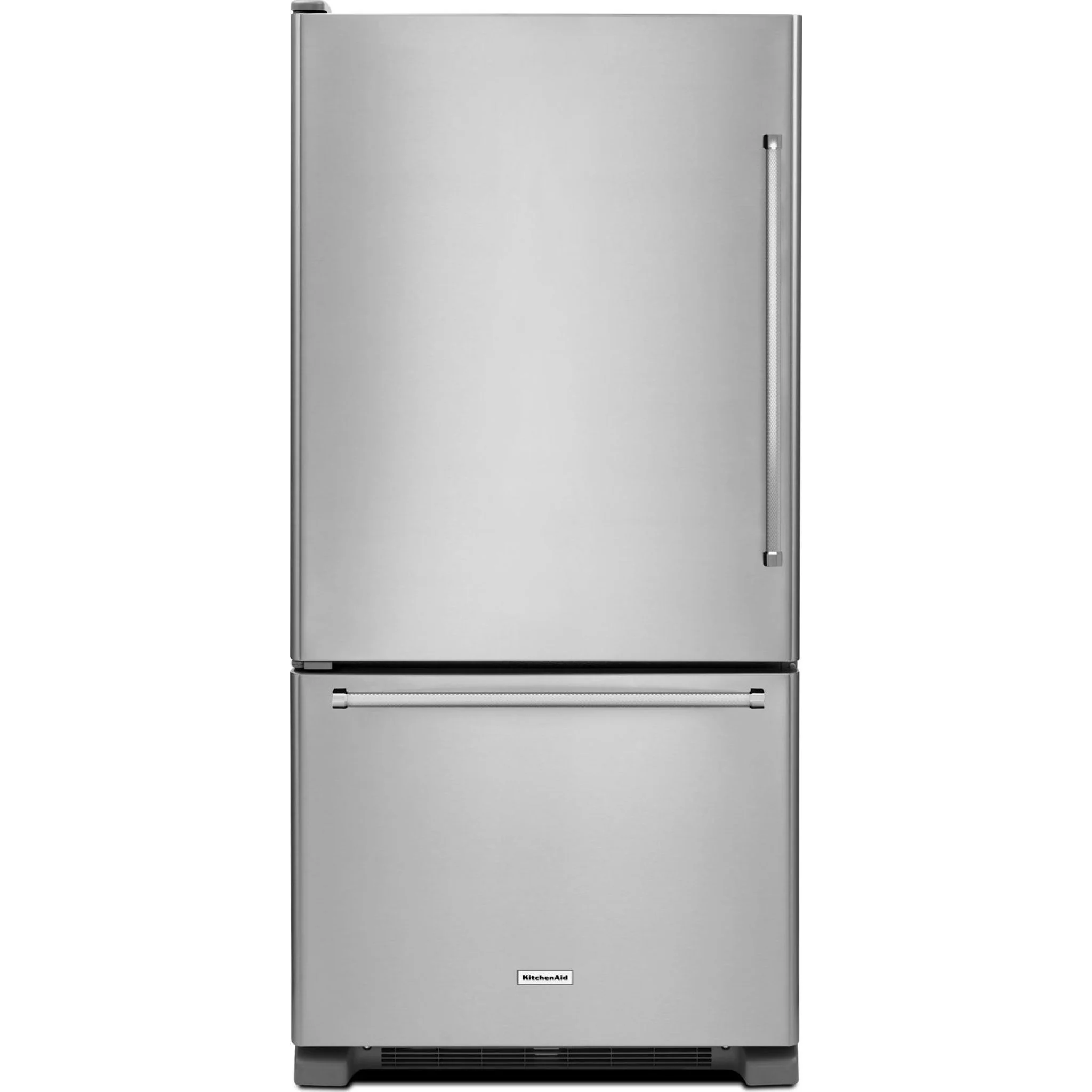 KitchenAid 22 cu.ft. 33" Width Full Depth Non Dispense Bottom Mount Refrigerator - Stainless Steel (KRBL102ESS) - Image 4