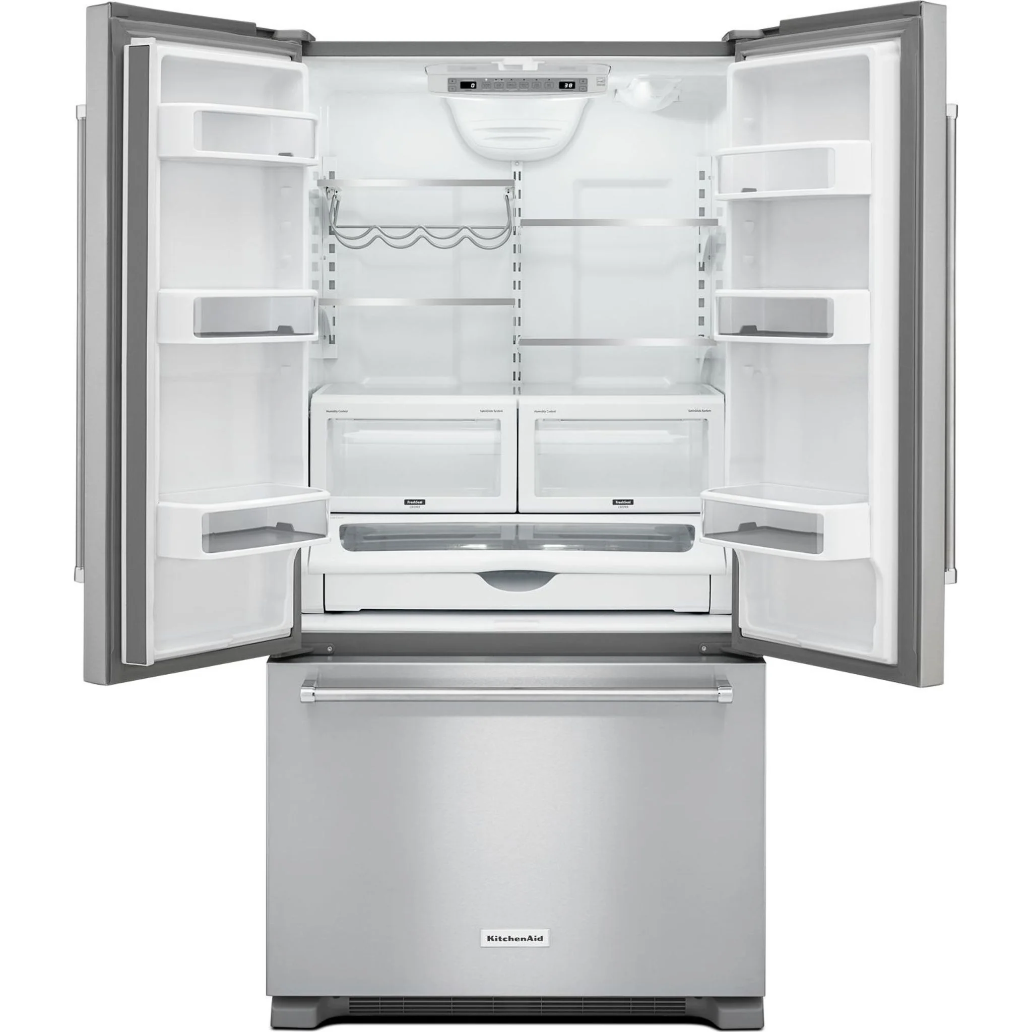 KitchenAid 22 cu.ft. 36-Inch Width Counter Depth French Door Refrigerator with Interior Dispense -Stainless Steel (KRFC302ESS) - Image 18