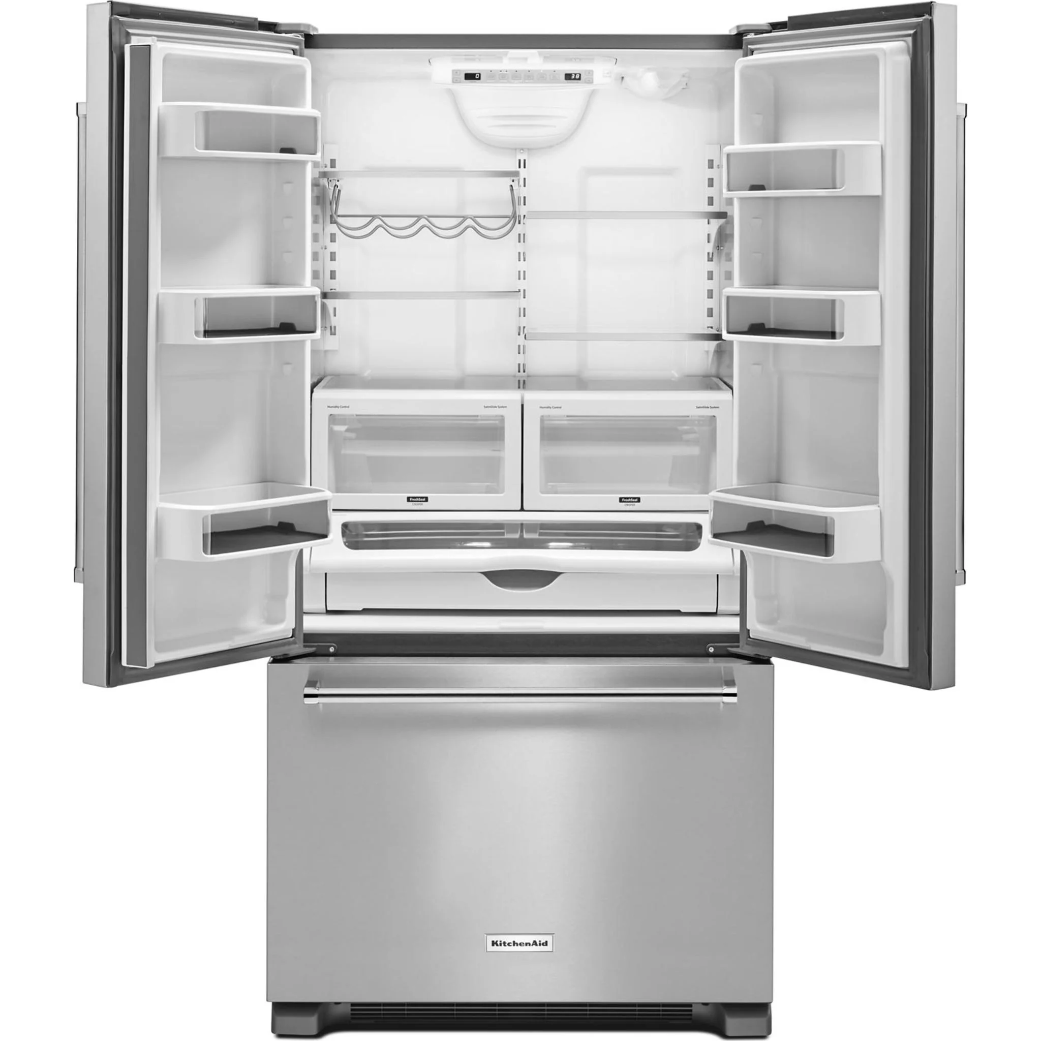 KitchenAid 22 cu.ft. 36-Inch Width Counter Depth French Door Refrigerator with Interior Dispense -Stainless Steel (KRFC302ESS) - Image 29