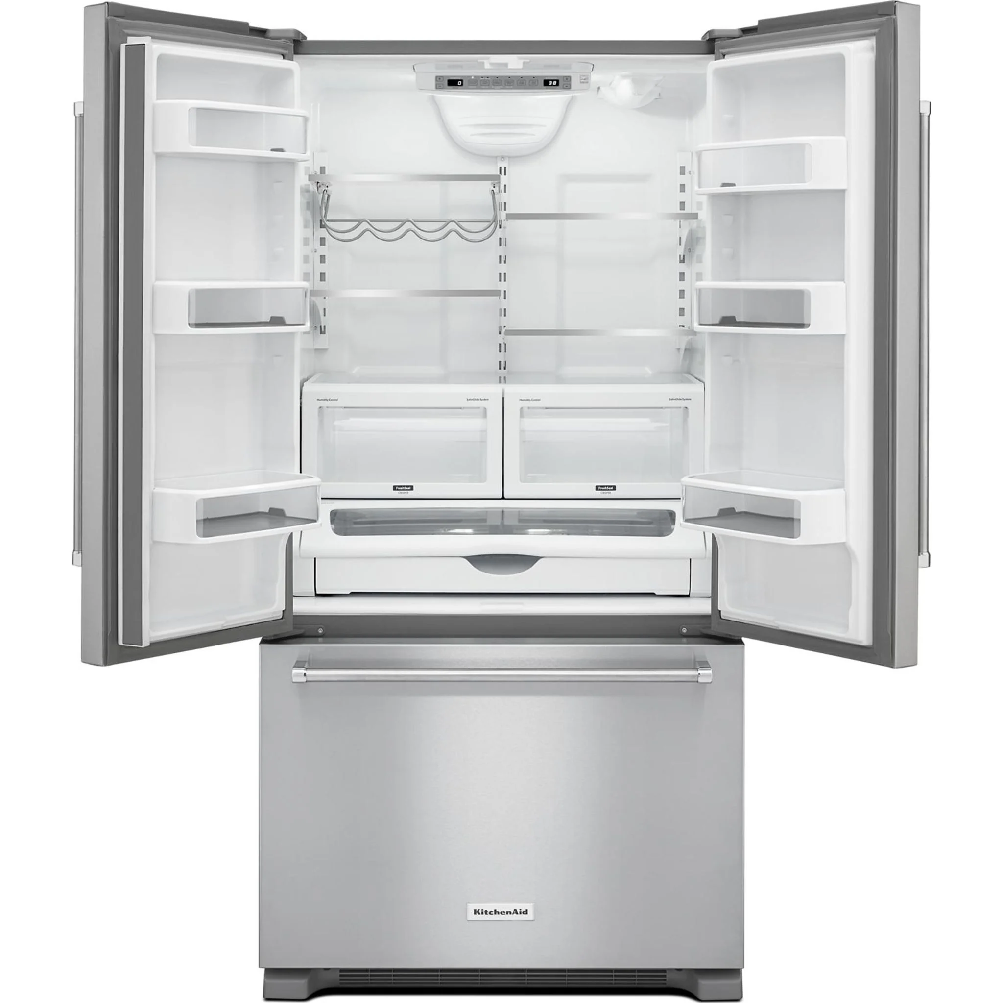 KitchenAid 22 cu.ft. 36-Inch Width Counter Depth French Door Refrigerator with Interior Dispense -Stainless Steel (KRFC302ESS) - Image 33