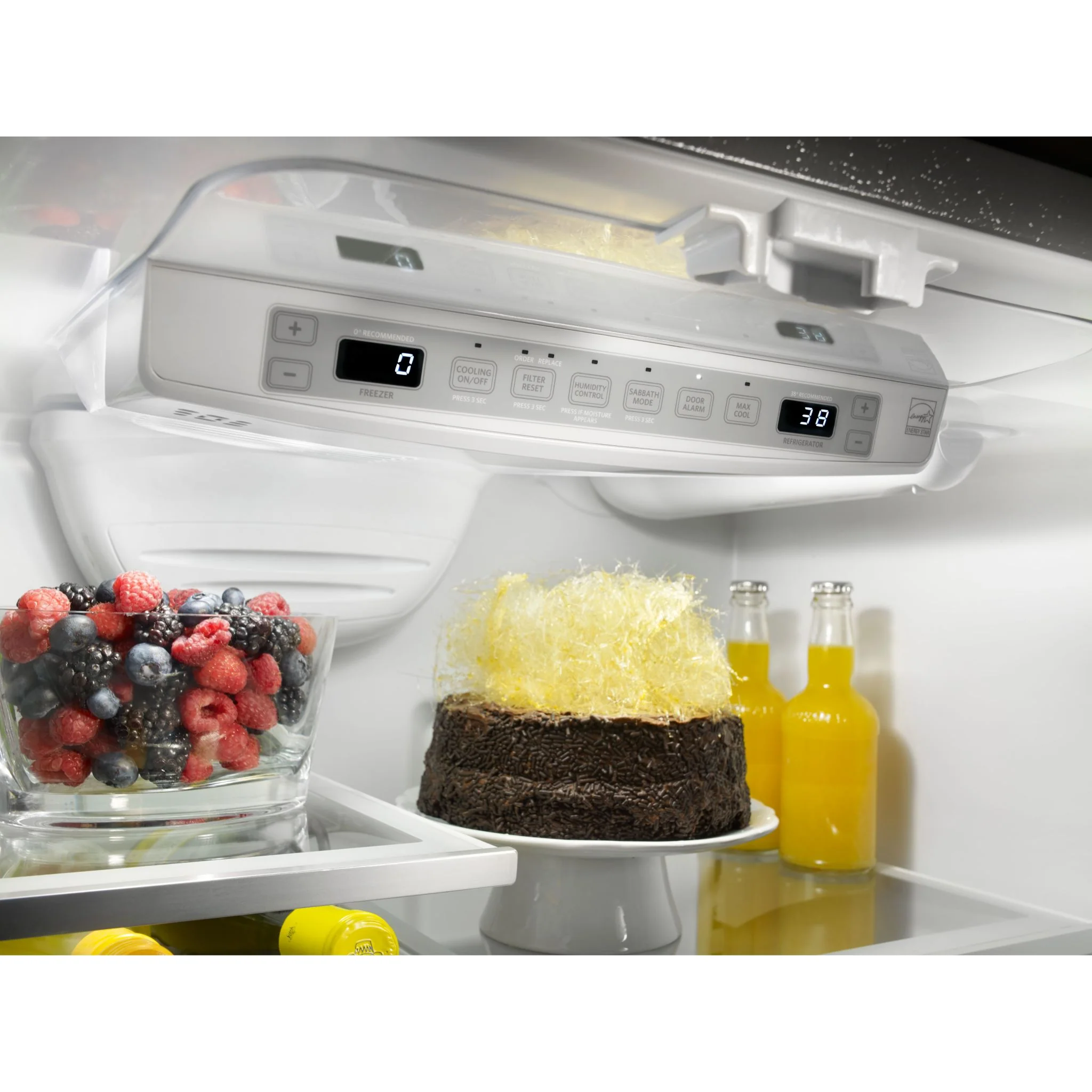KitchenAid 22 cu.ft. 36-Inch Width Counter Depth French Door Refrigerator with Interior Dispense -Stainless Steel (KRFC302ESS) - Image 6