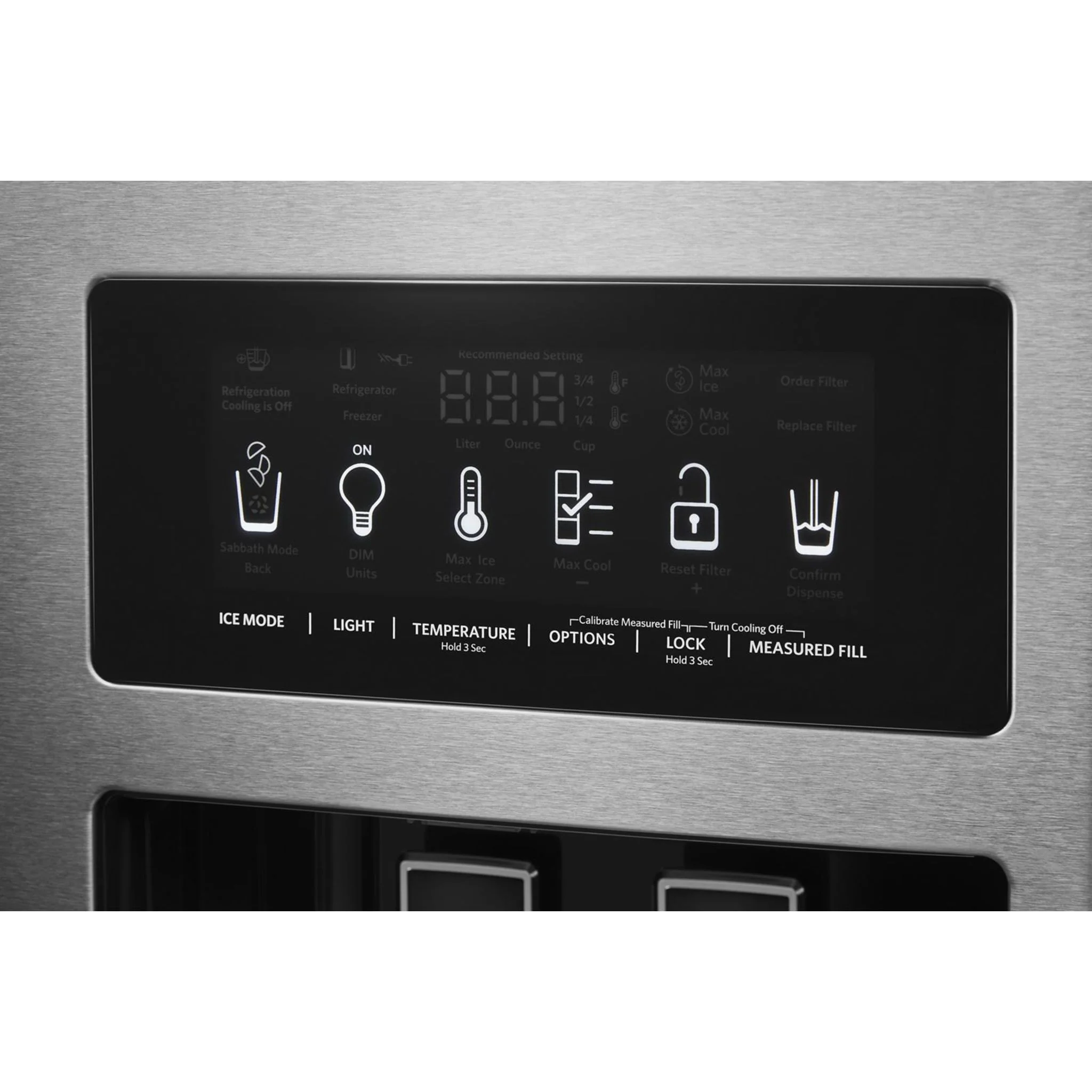 KitchenAid  24.8 cu.. ft. Side-by-Side Refrigerator with Exterior Ice and Water and PrintShield finish - Stainless Steel (KRSF705HPS) - Image 47