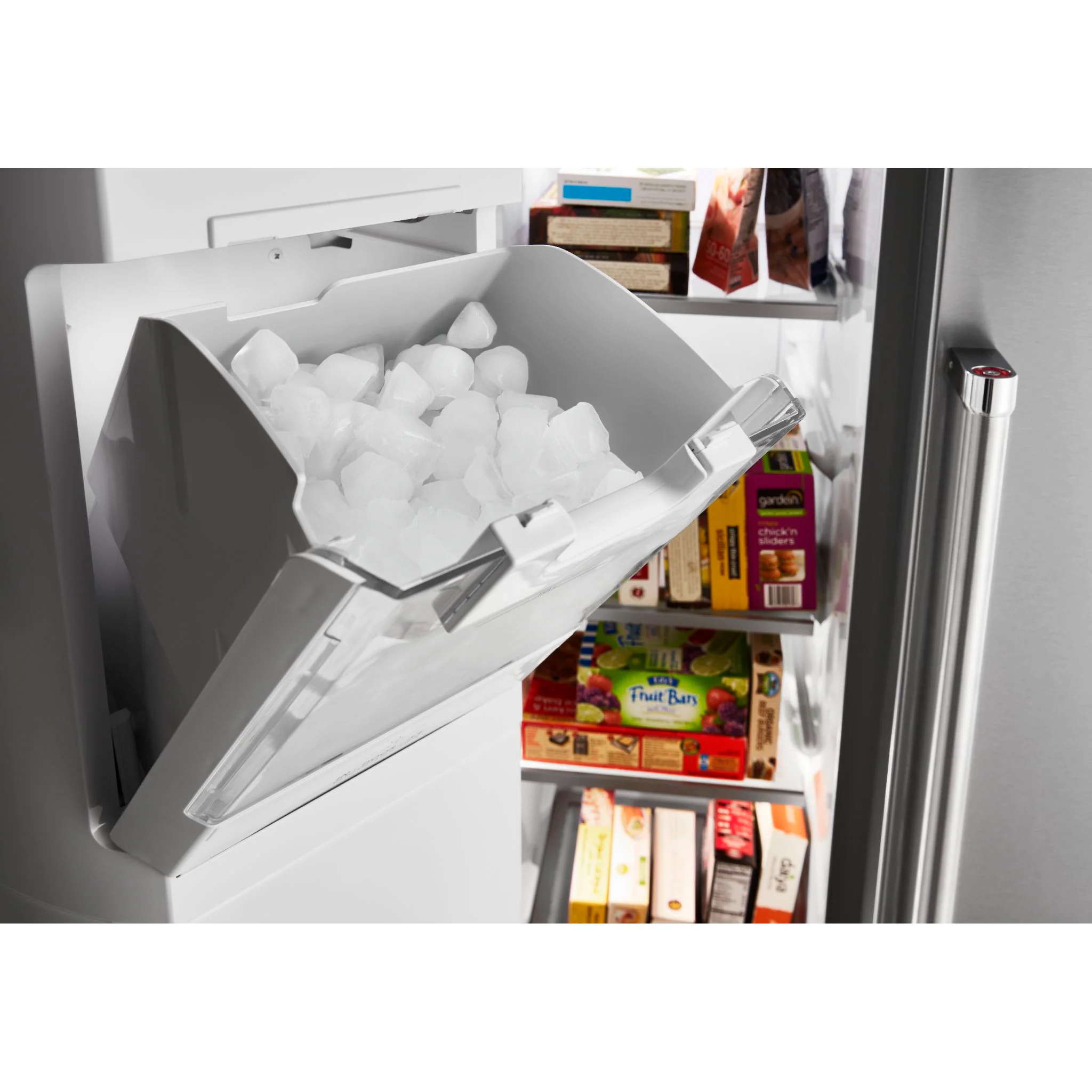 KitchenAid  24.8 cu.. ft. Side-by-Side Refrigerator with Exterior Ice and Water and PrintShield finish - Stainless Steel (KRSF705HPS) - Image 7