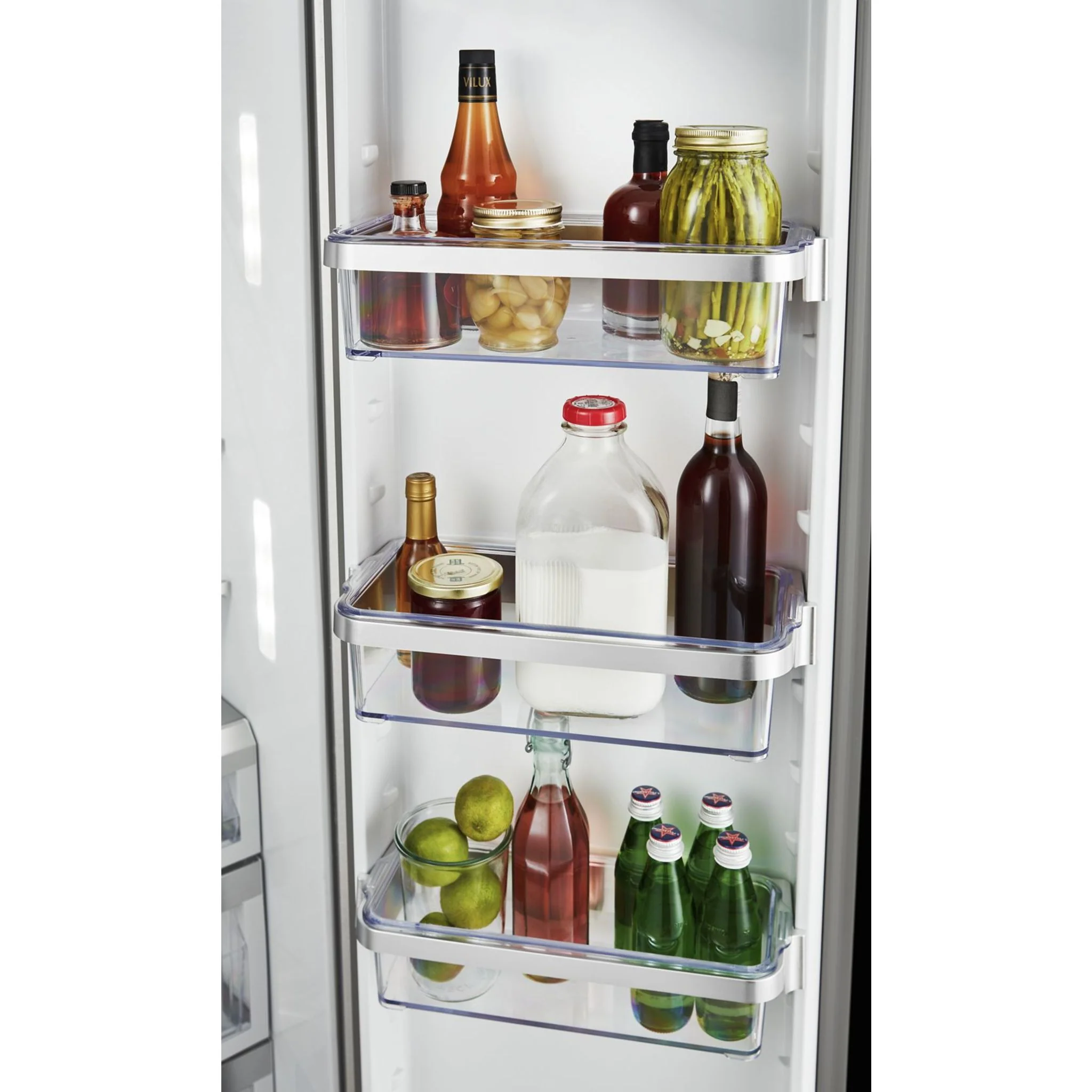 KitchenAid  24.8 cu.. ft. Side-by-Side Refrigerator with Exterior Ice and Water and PrintShield Finish - Black Stainless (KRSF705HBS) - Image 41