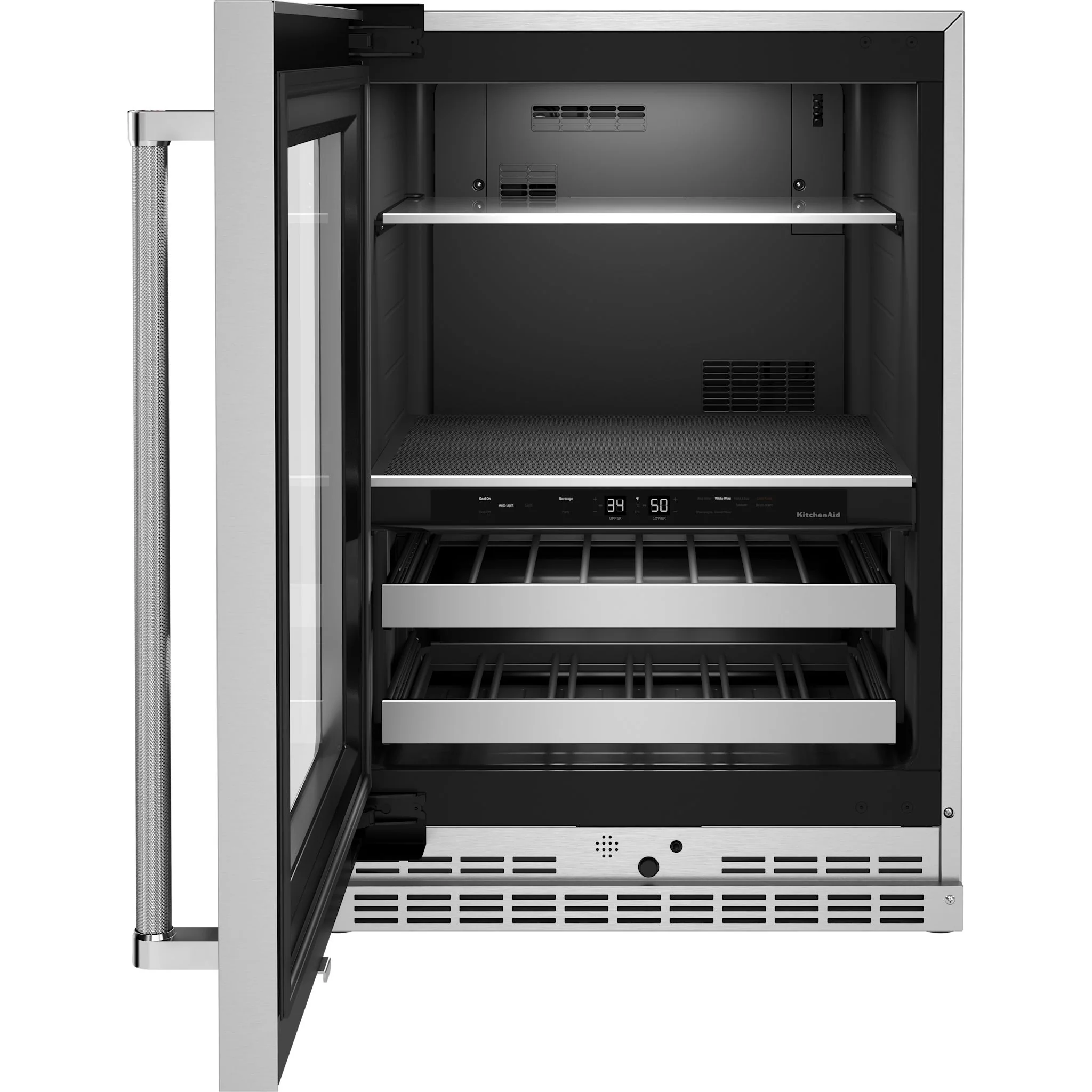 KitchenAid 24" Beverage Center with Glass Door and Metal-Front Racks -Stainless Steel (KUBL314KSS) - Image 4