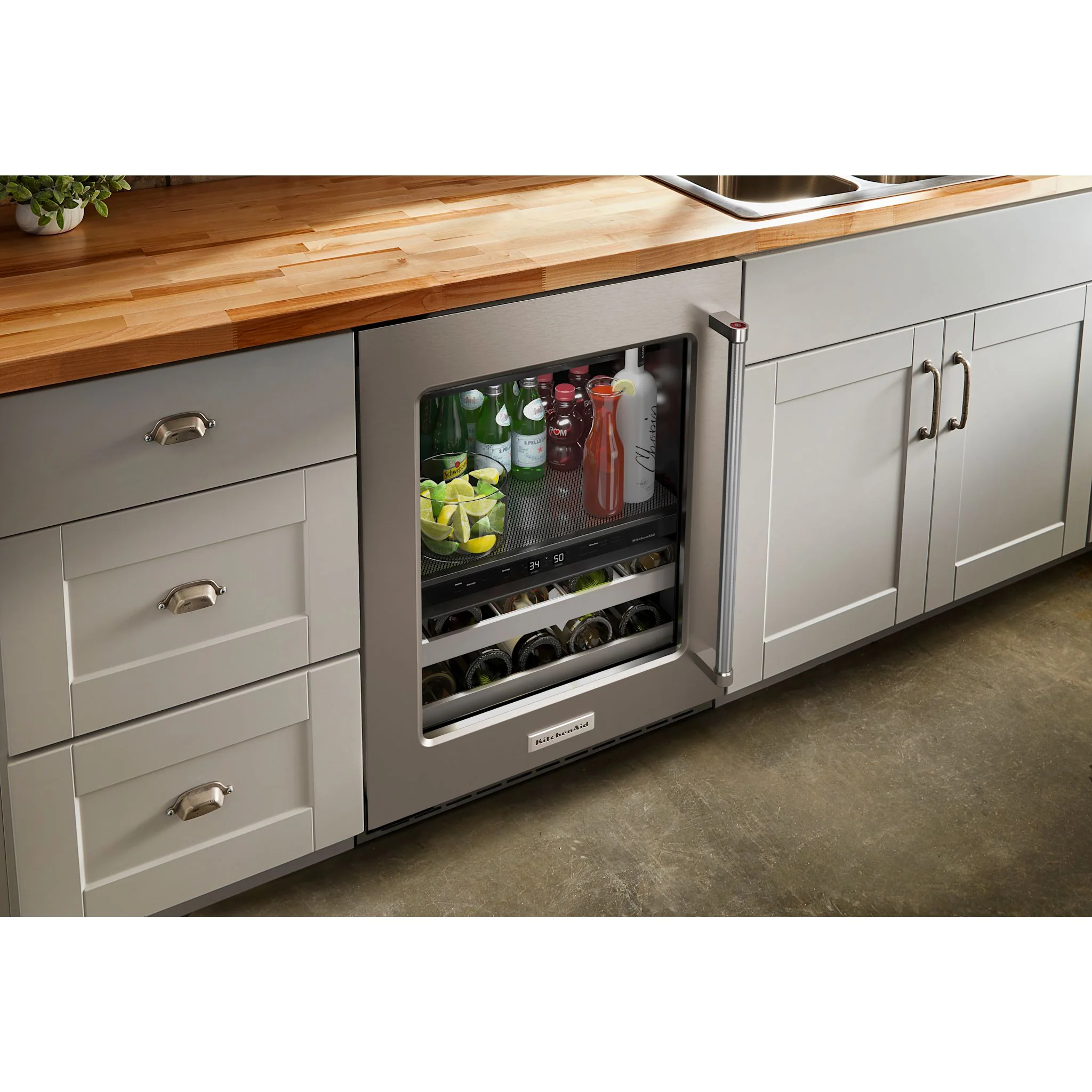 KitchenAid 24" Beverage Center with Glass Door and Metal-Front Racks -Stainless Steel (KUBL314KSS) - Image 6