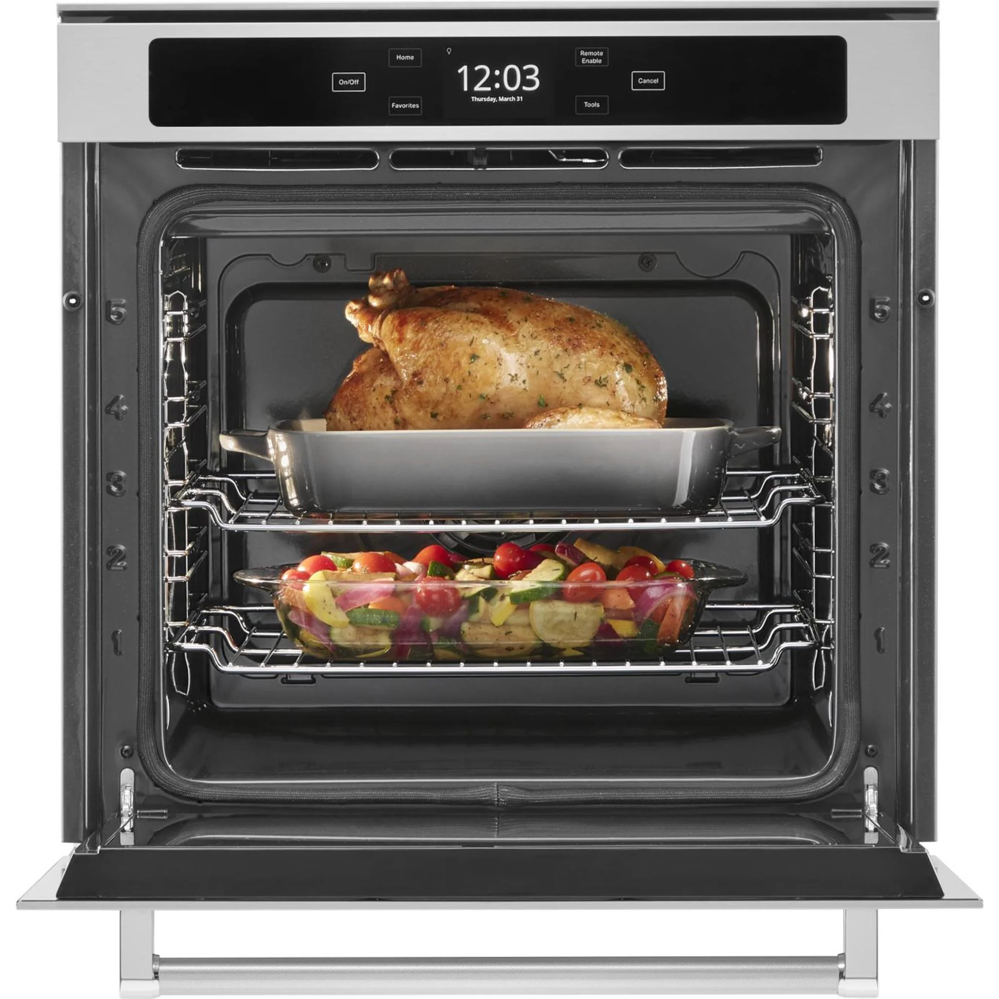 KitchenAid 24" Smart Single Wall Oven with True Convection -Stainless Steel (YKOSC504PPS) - Image 9