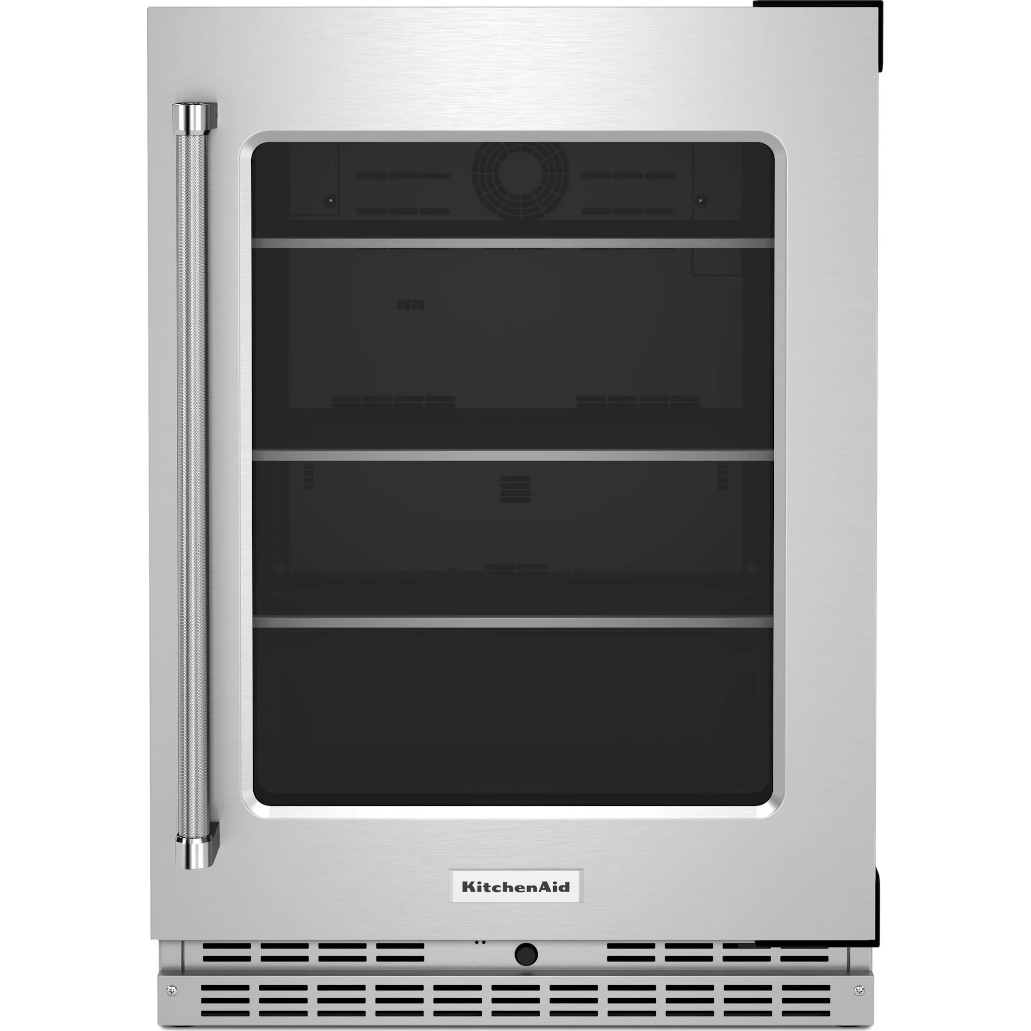 KitchenAid 24" Undercounter Refrigerator with Glass Door and Shelves with Metallic Accents -Stainless Steel (KURR314KSS) - Image 2