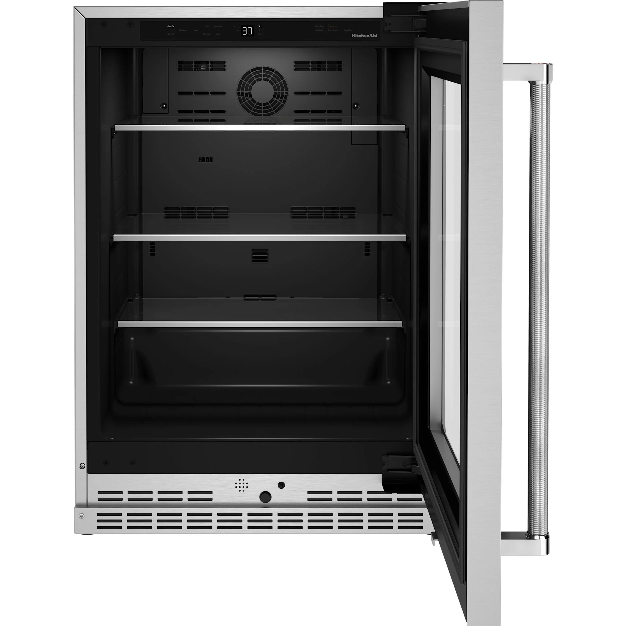 KitchenAid 24" Undercounter Refrigerator with Glass Door and Shelves with Metallic Accents -Stainless Steel (KURR314KSS) - Image 6