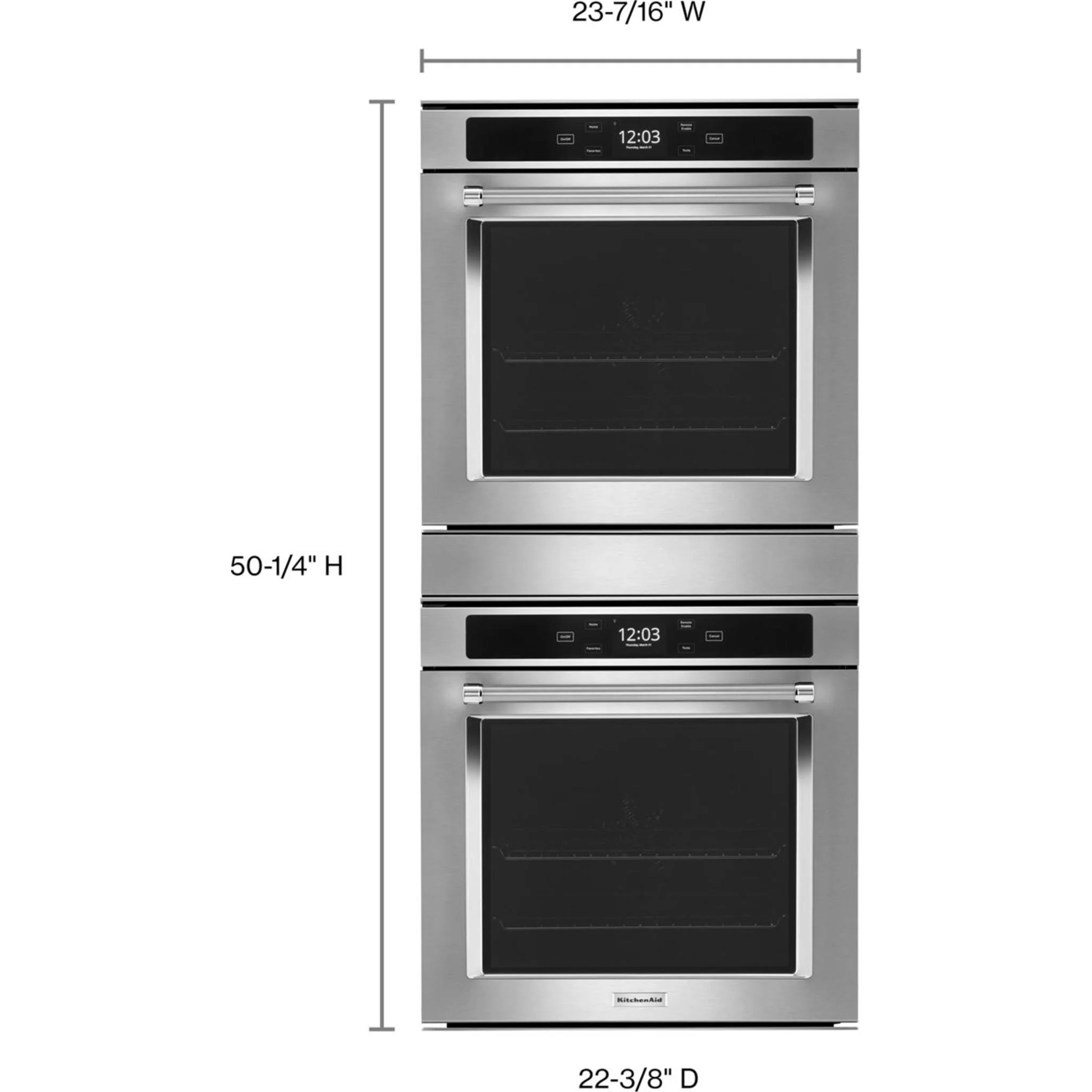 KitchenAid 24" Smart Double Wall Oven with True Convection -Stainless Steel (KODC504PPS) - Image 2