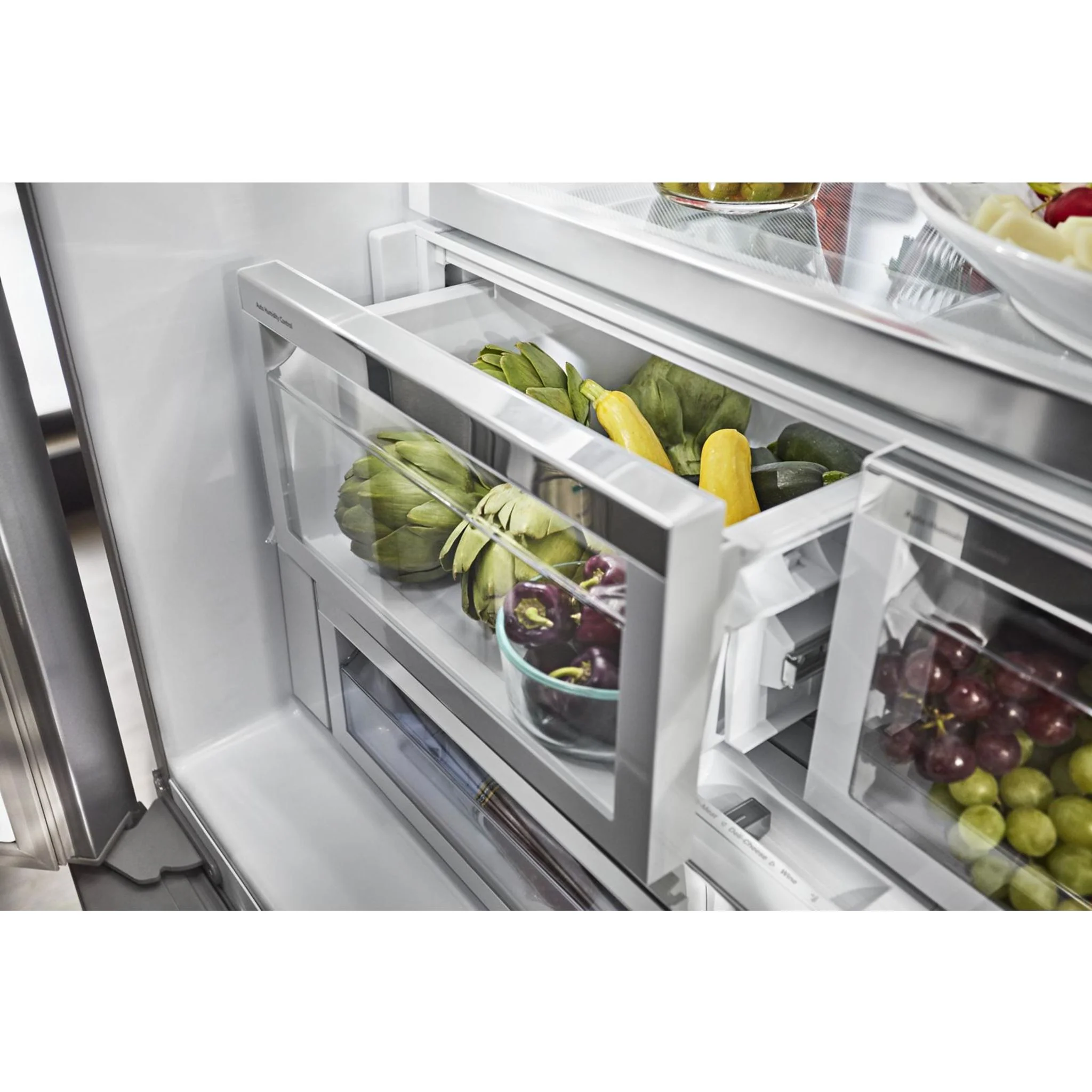 KitchenAid  26.8 cu. ft. 36" Width Standard Depth French Door Refrigerator with Exterior Ice and Water (KRFF507HPS) - Image 24